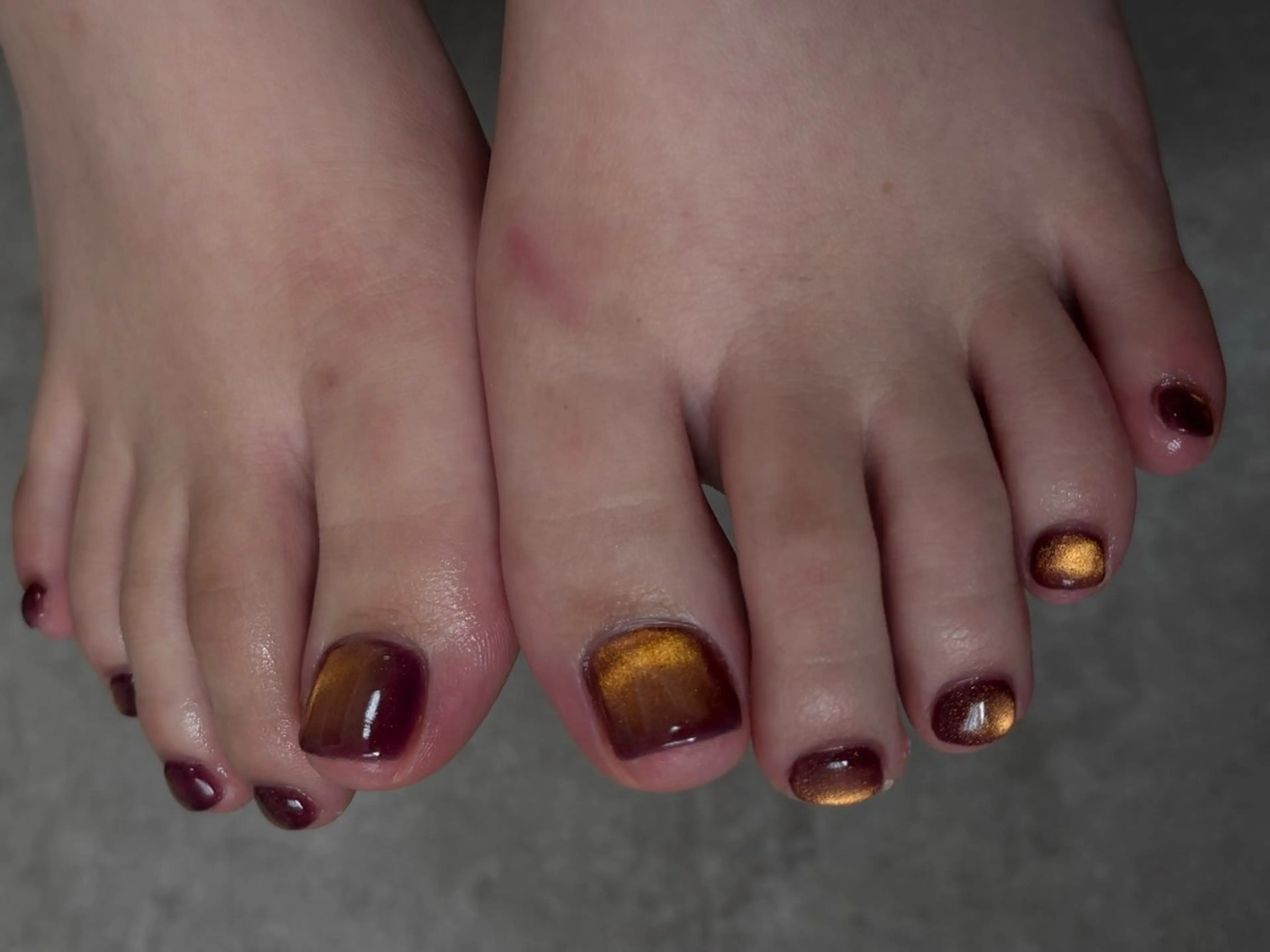 ネイル フットネイル ジェルネイル キラキラネイル マグネットネイル ニュアンスネイル フットネイル tamu nail 　金町のネイルデザイン