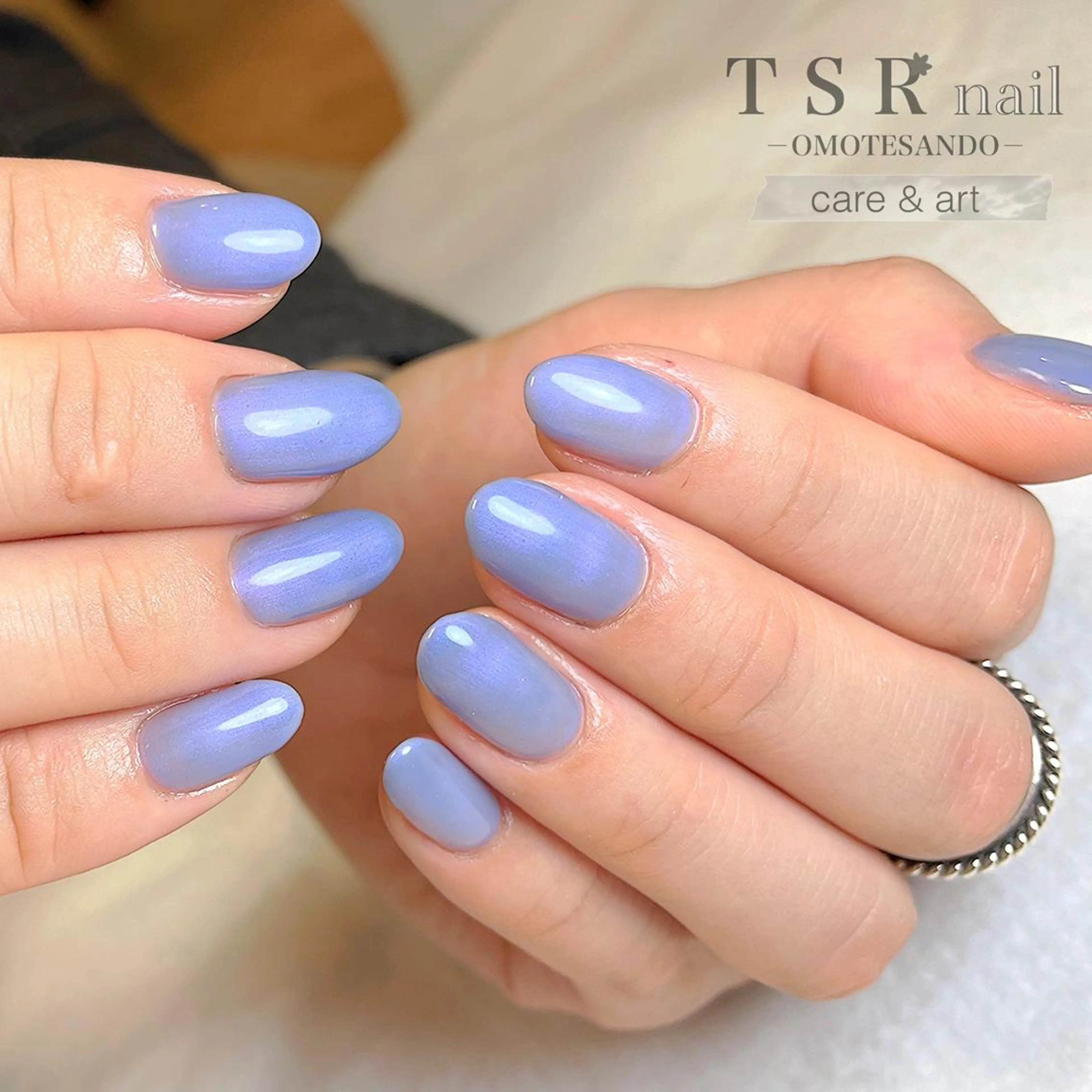 ネイル ブルー ジェルネイル パラジェル 春ネイル ネイルチップ ハンドネイル ハンドケア 爪咲 りり花のネイルデザイン