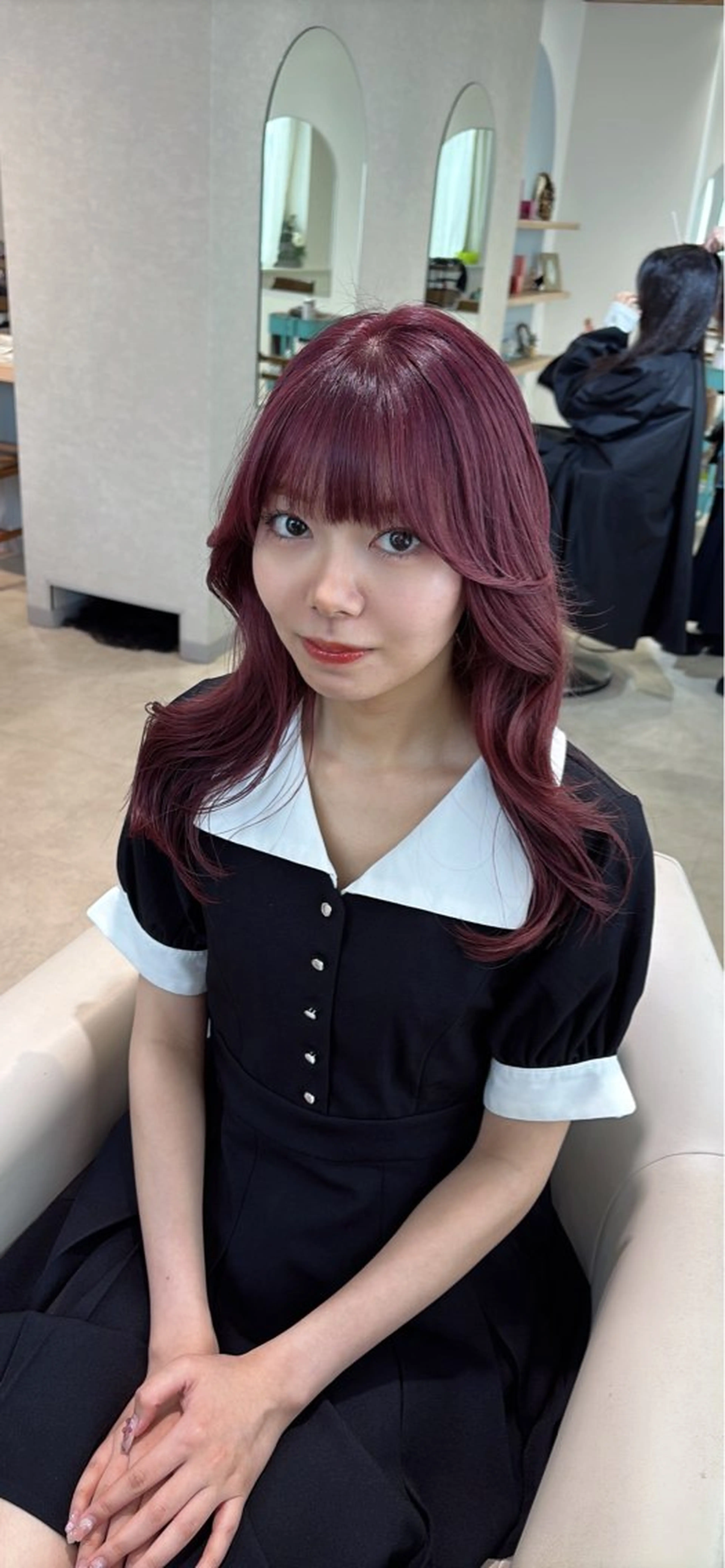 ロング カラー カット ヘアカラー Osoko Hiyoriのヘアスタイル