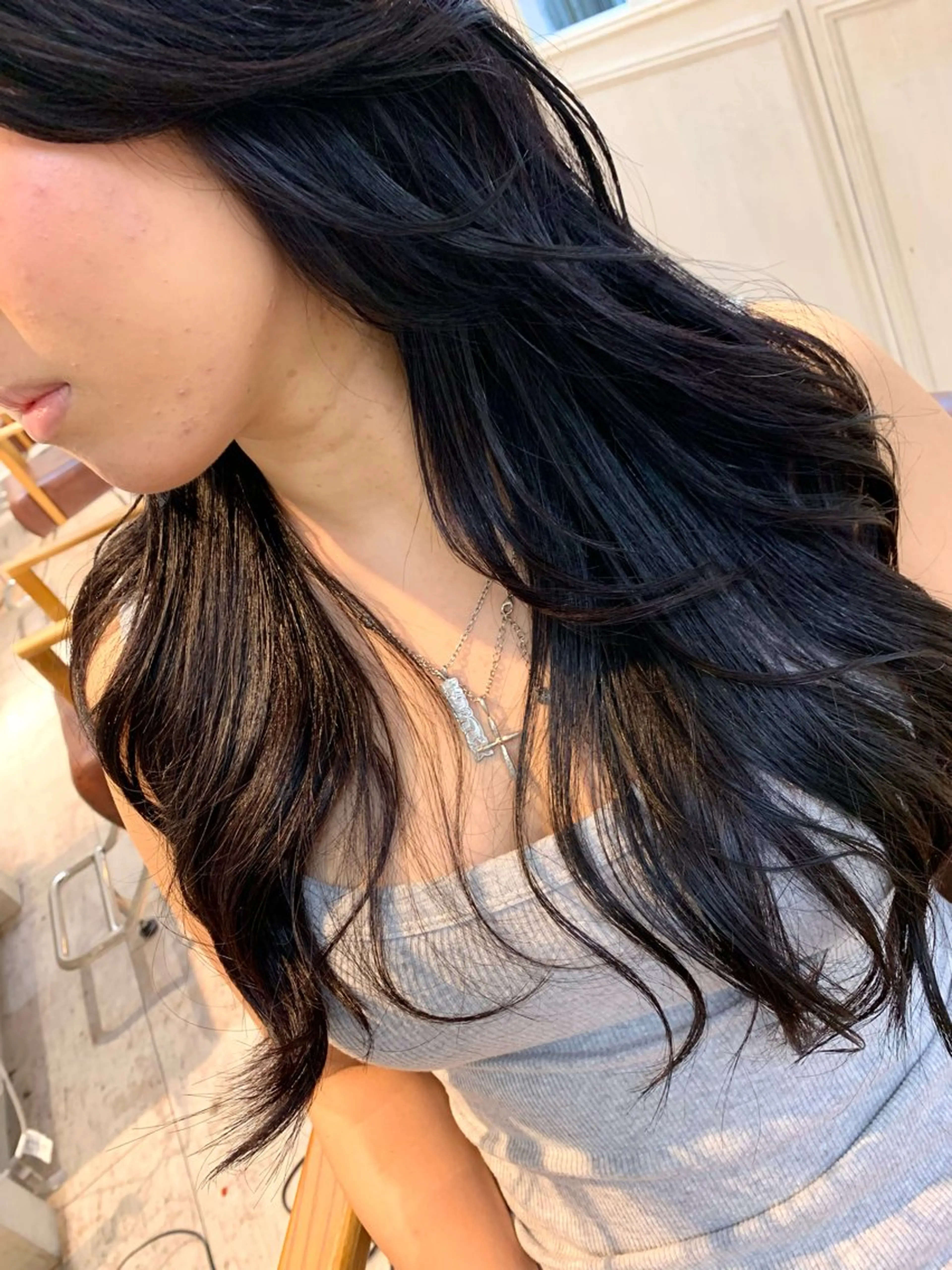 ロング レイヤーカット カット ヘアカラー ✨ハイトーン✨艶髪 ✨髪質改善✨和田のヘアスタイル