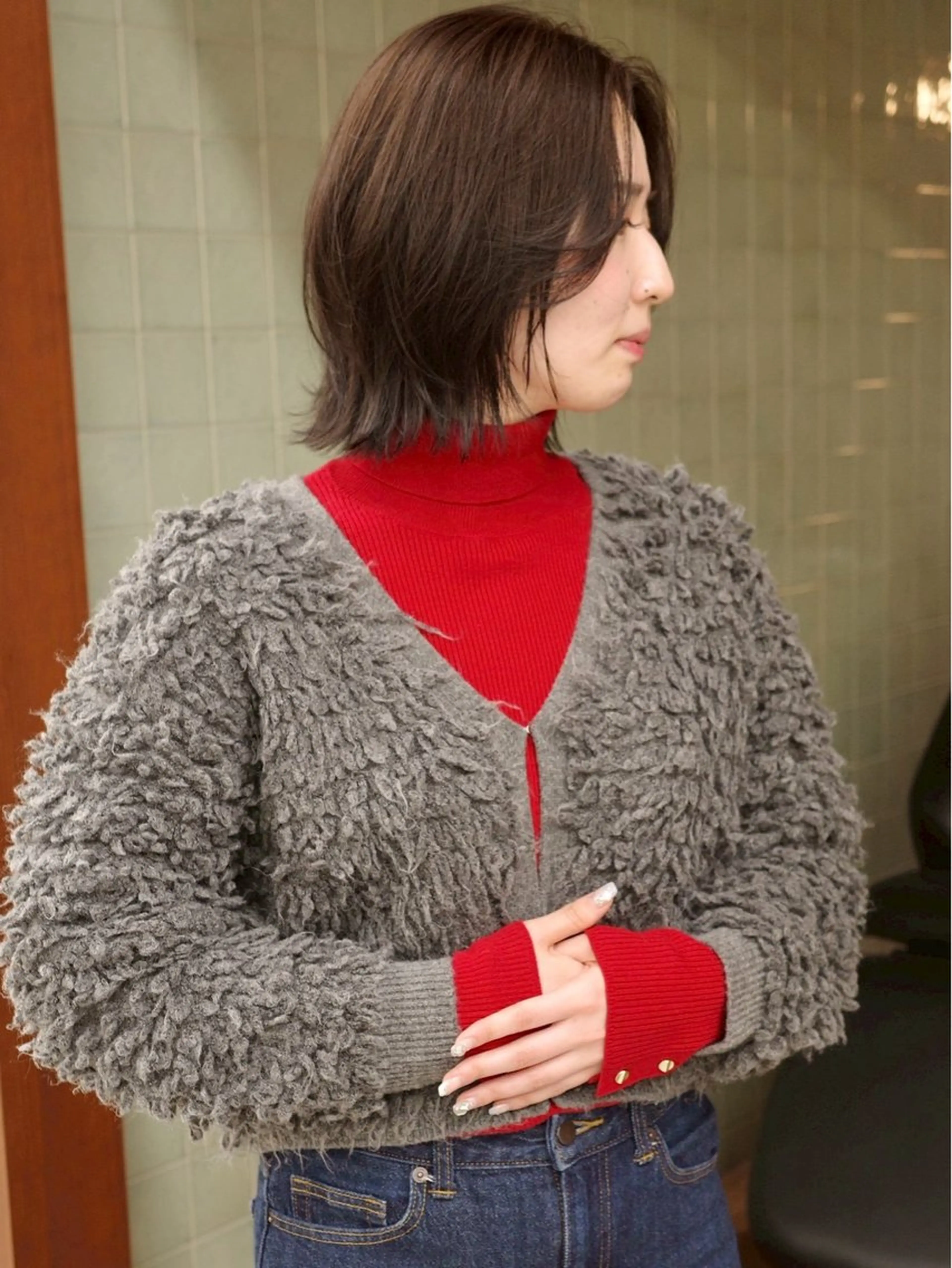 ショート カラー カット パーマ トリートメント (h)wim ウィムのヘアスタイル