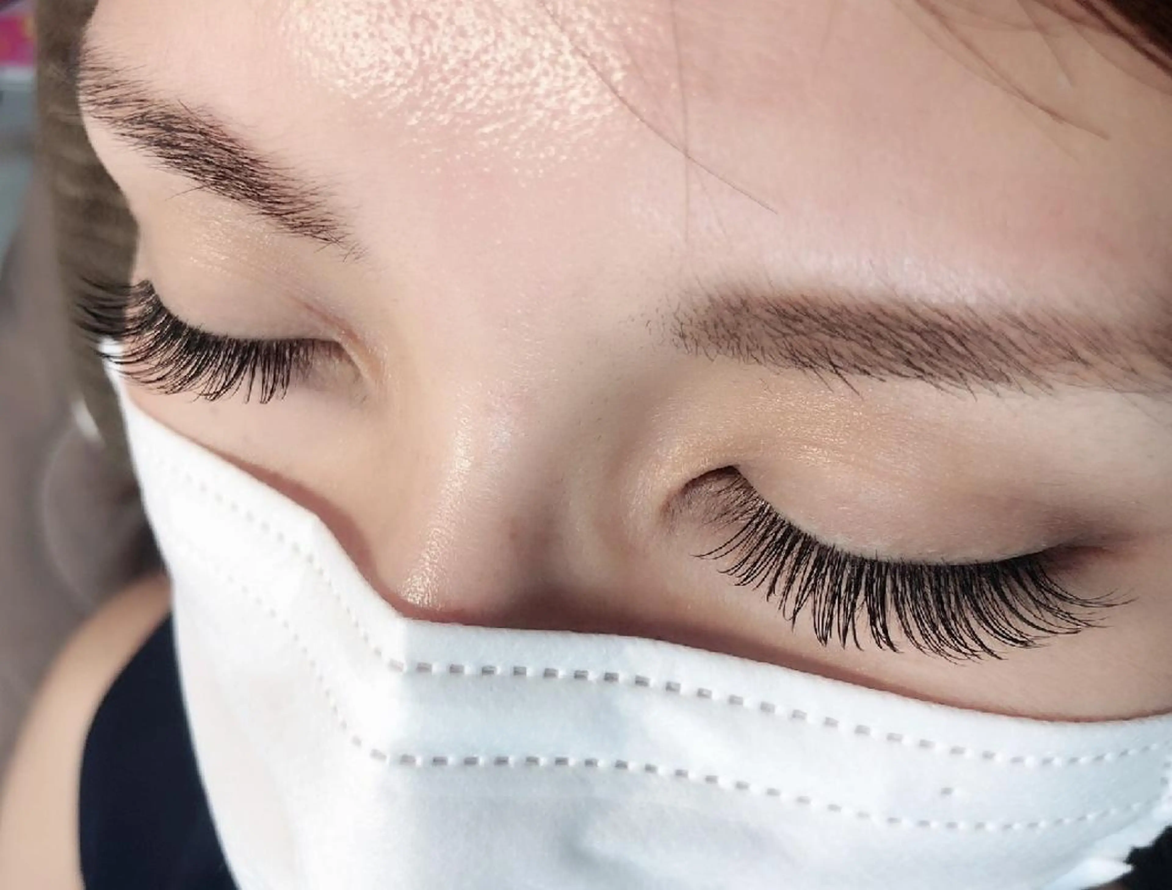 マツエク・マツパ 付け放題 フラットラッシュ ナチュラル 下まつげエクステ 一重×まつ毛パーマ 吉岡 ゆうなのマツエク・マツパデザイン