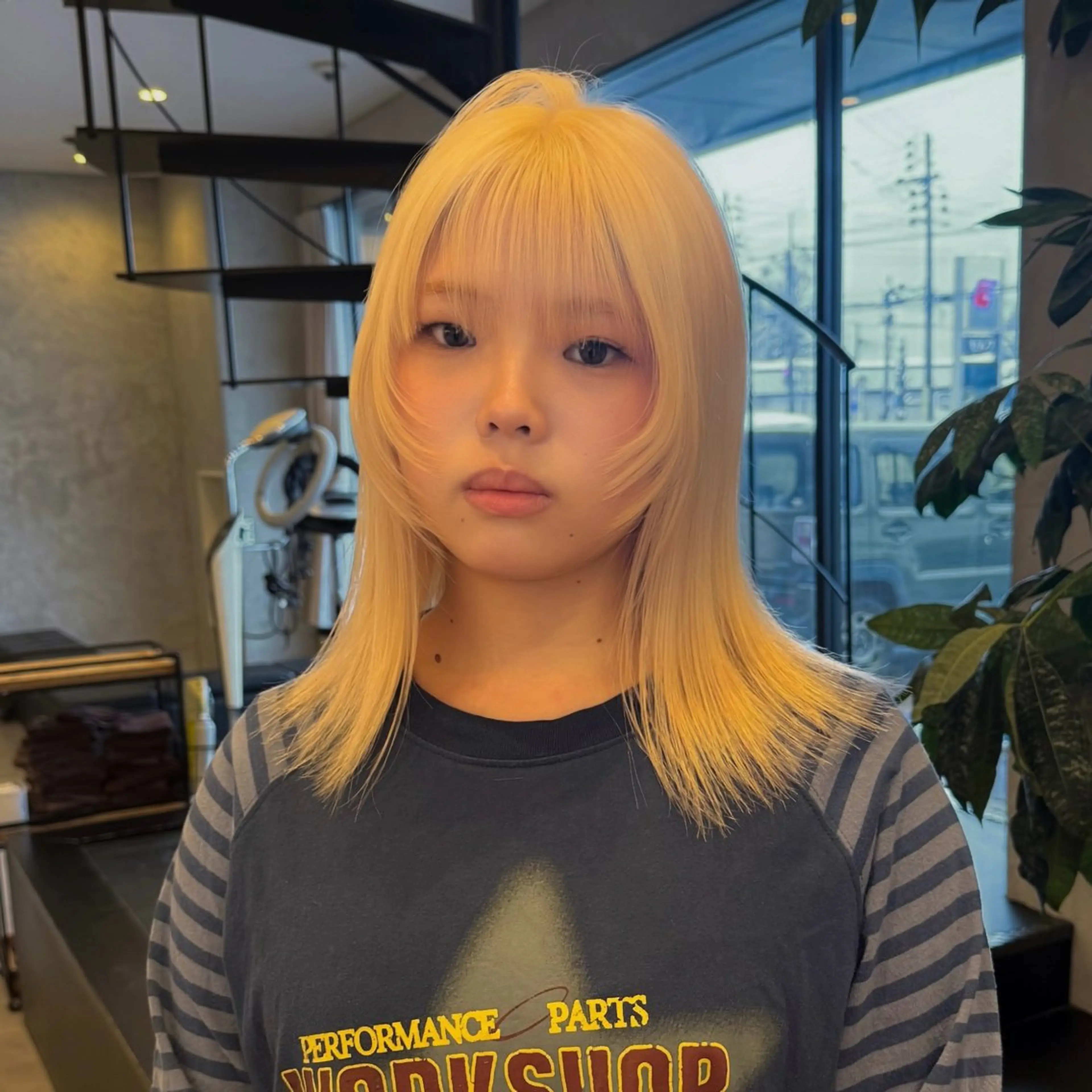 セミロング カラー ベージュカラー/長岡 レイヤーカット/コウのヘアスタイル