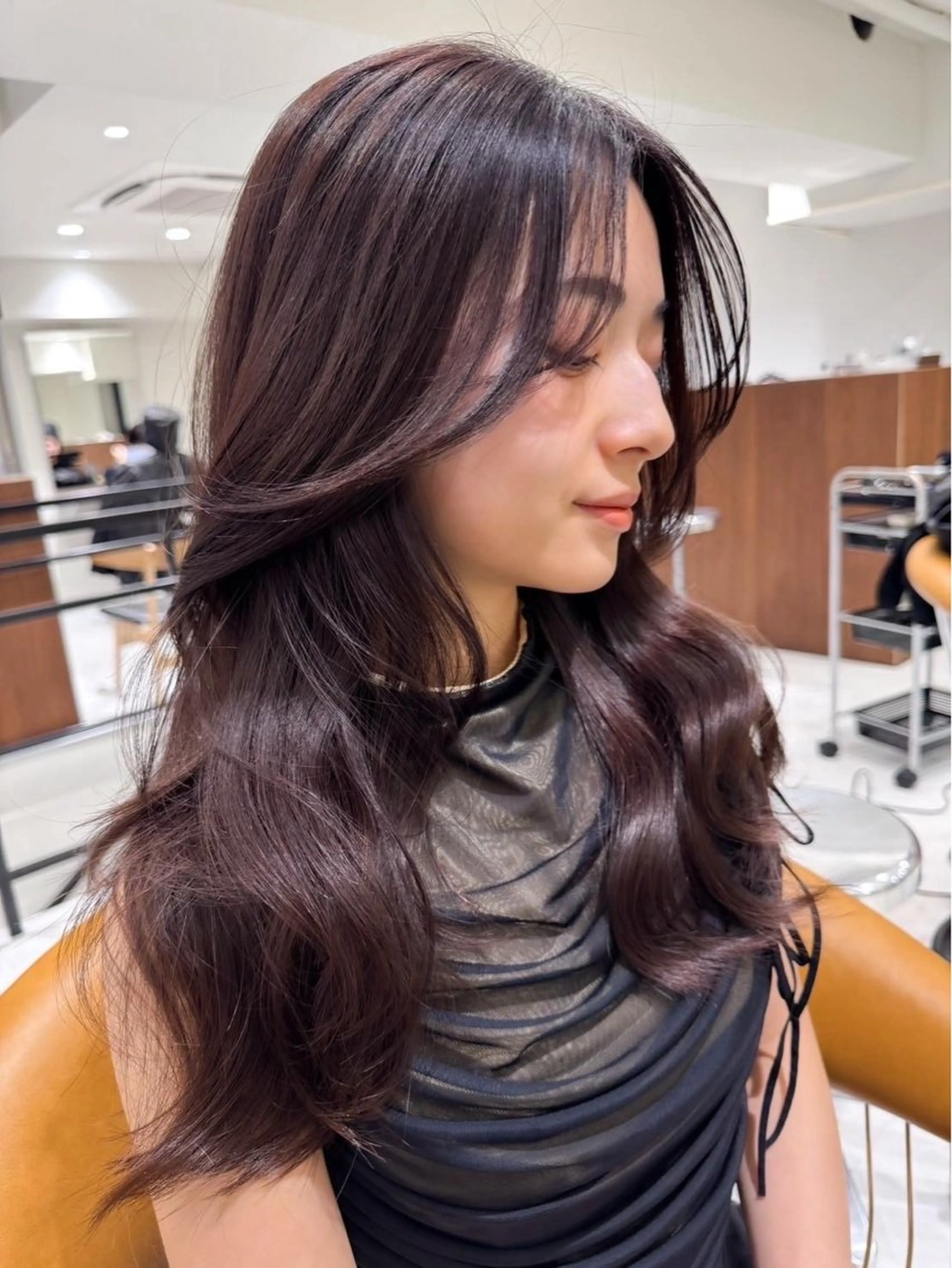 ロング 髪質改善 トリートメント ヘアカラー 小顔ボブ jilblanカホのヘアスタイル