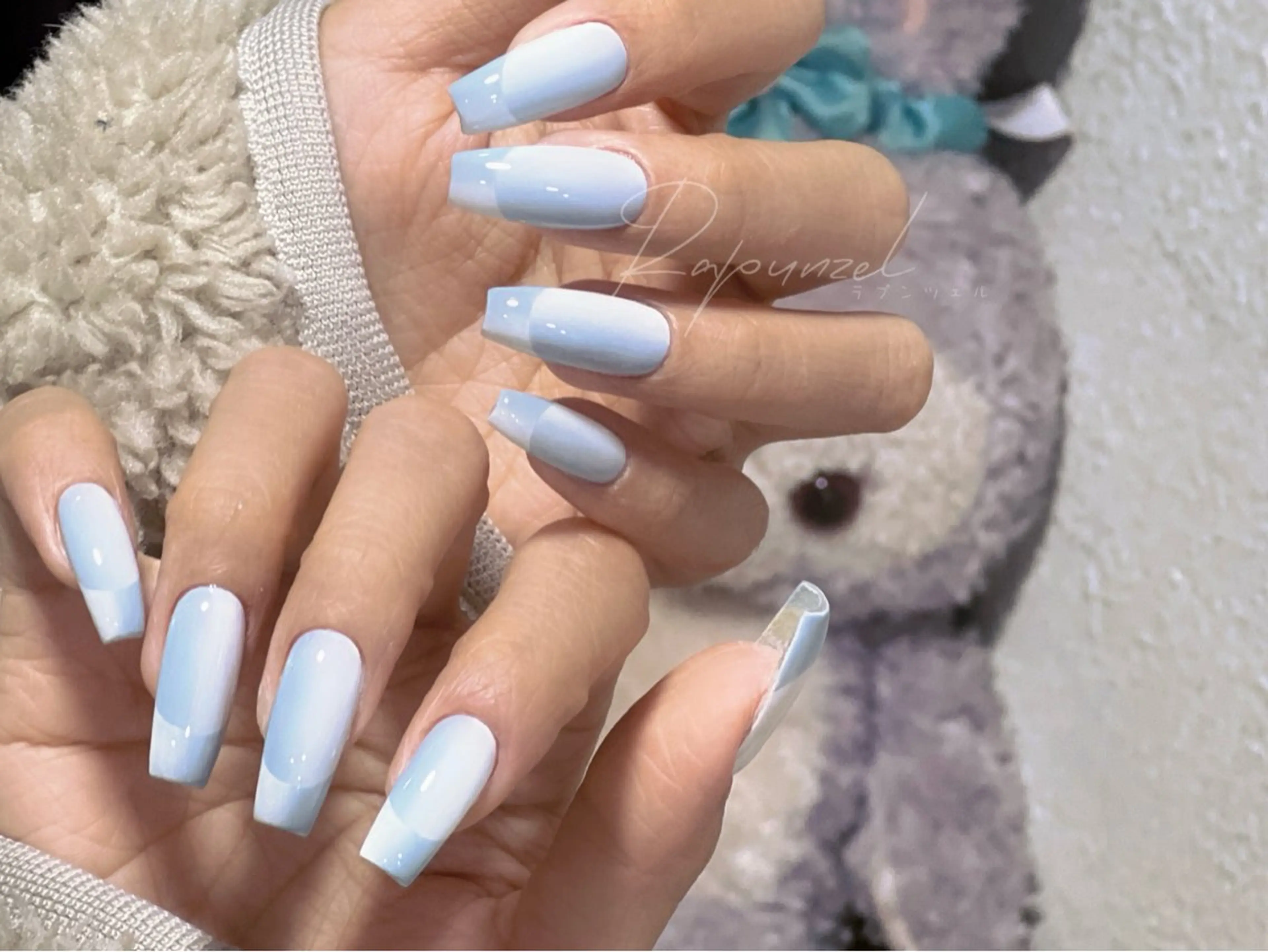 メンズ ネイル アートネイル フレンチネイル ジェルネイル キラキラネイル パラジェル ハンドネイル Bloom スカルプ専門店のネイルデザイン