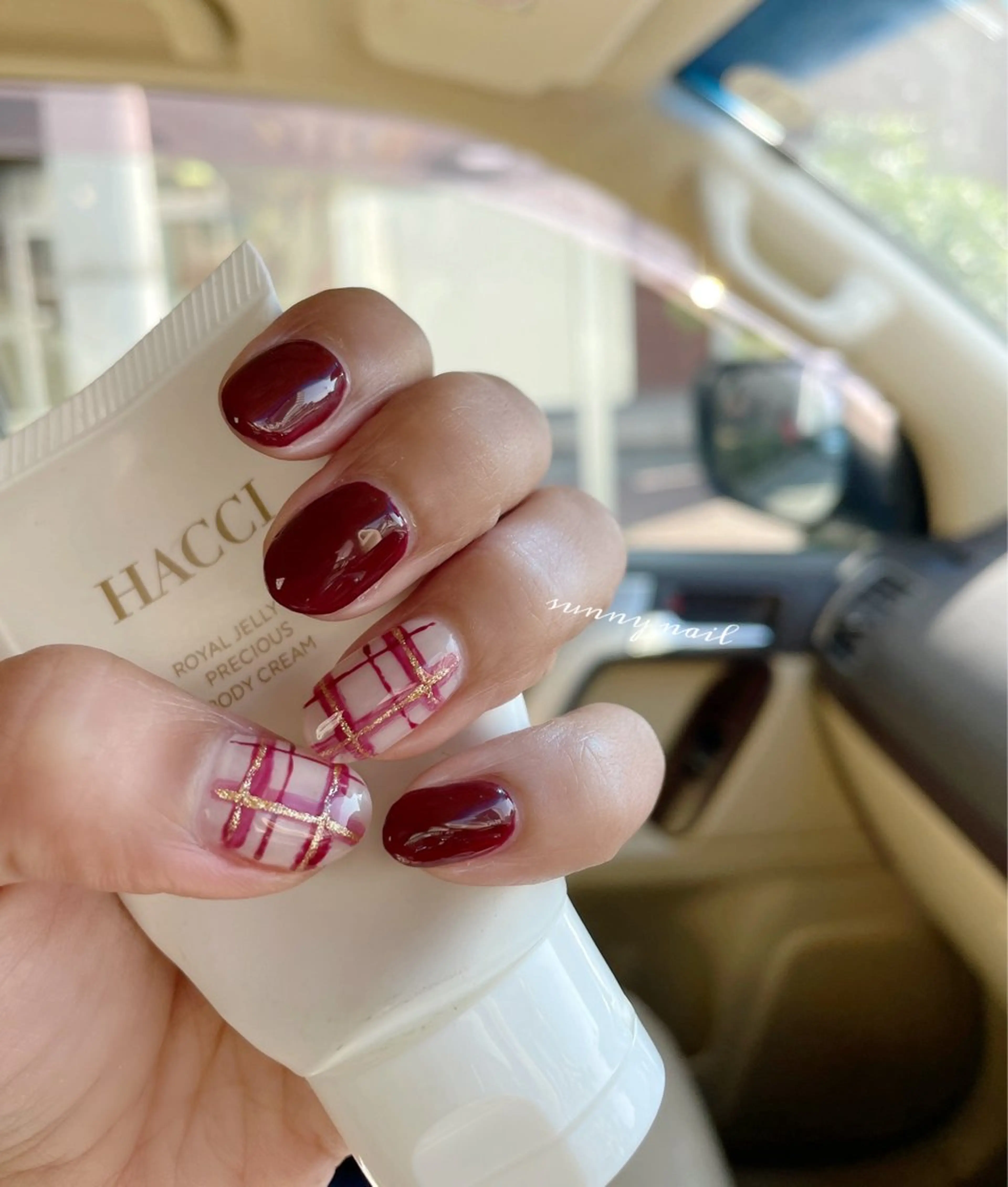 ネイル ボルドー 冬ネイル クリスマス sunny nailのネイルデザイン