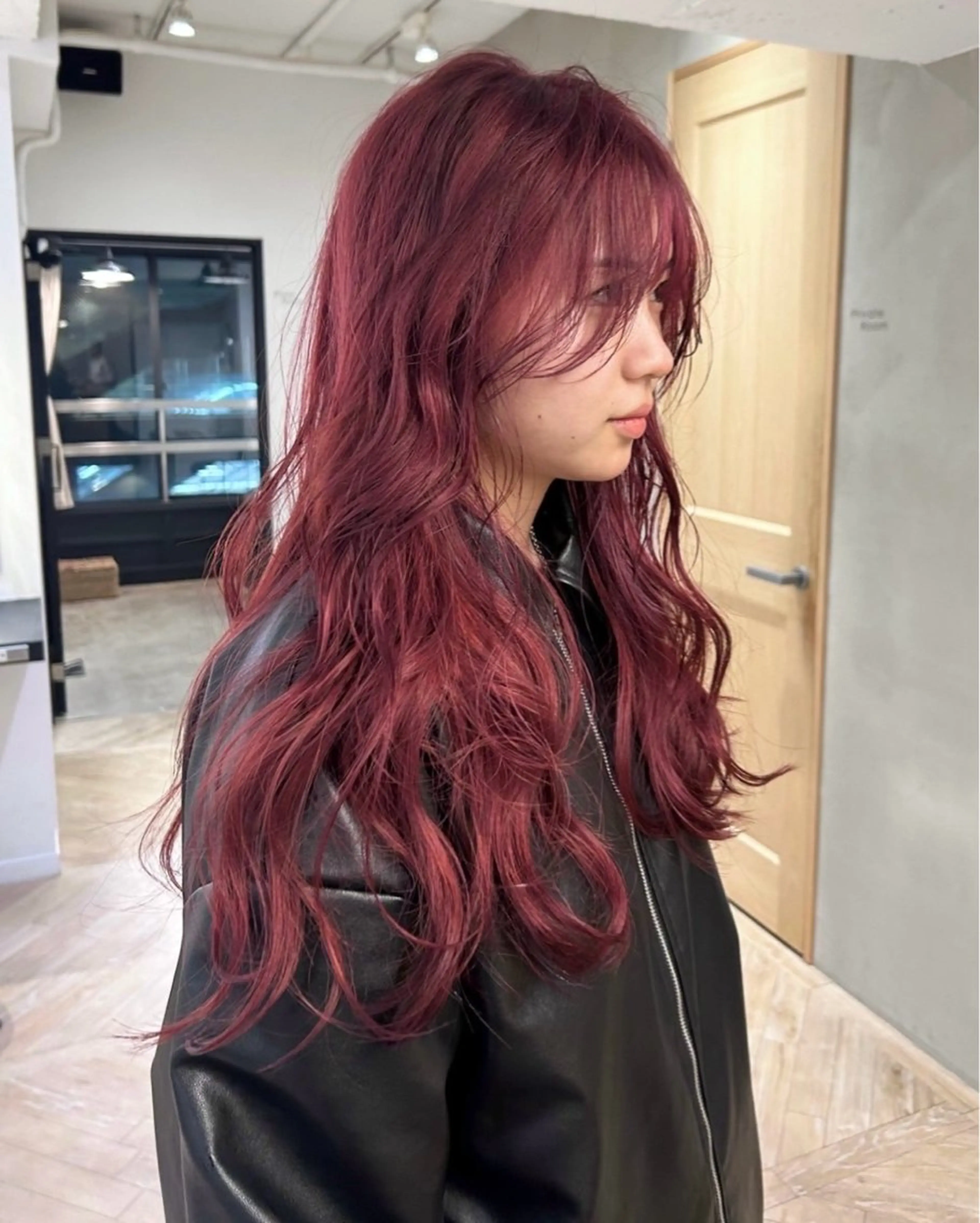 ロング カラー 透明感カラー ピンクカラー ヘアカラー トリートメント レイヤーカット/暖色 カラー/mao🎀のヘアスタイル