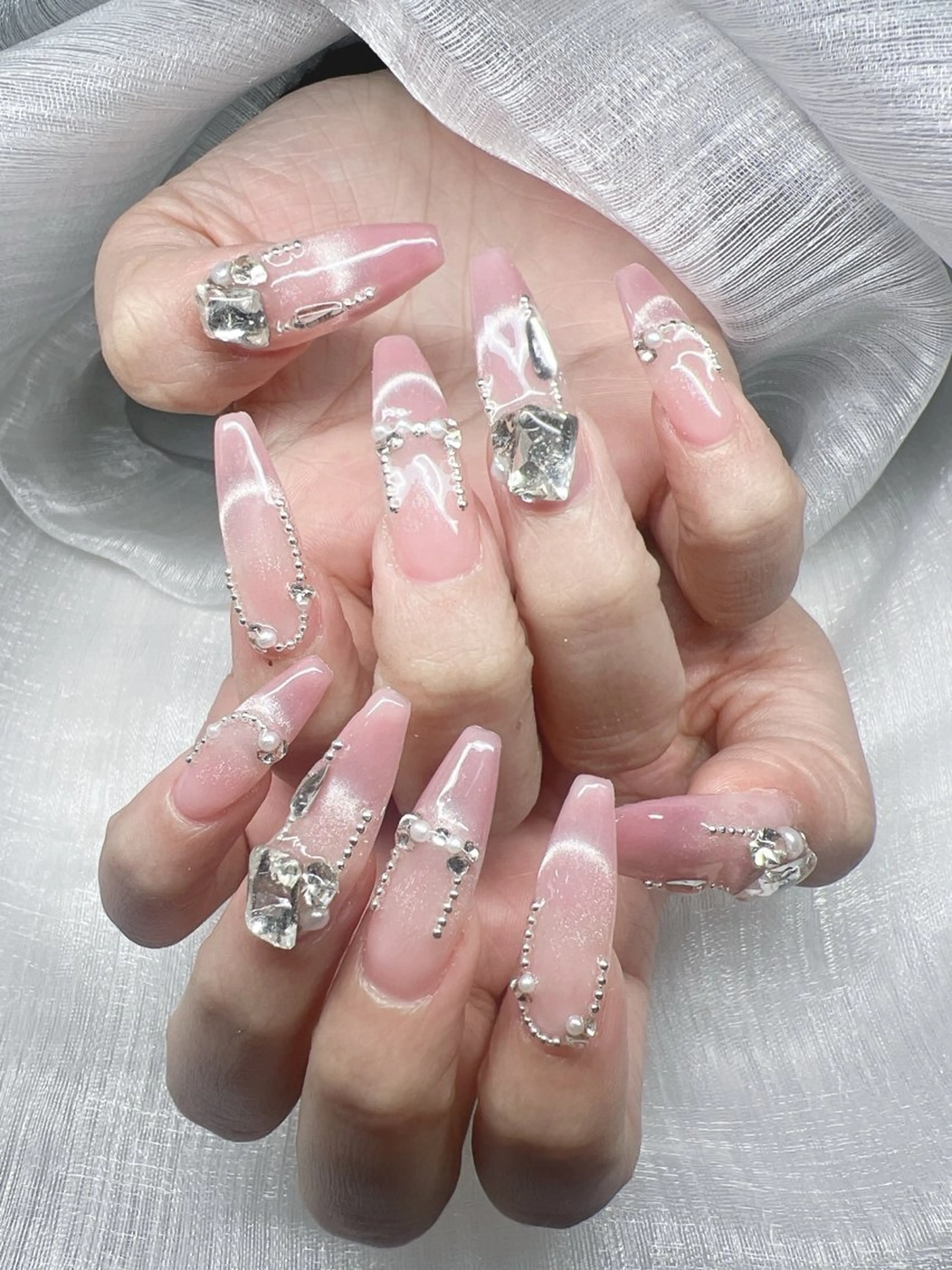 ネイル ハンドネイル Lee Nails チップ長さだし専門店のネイルデザイン