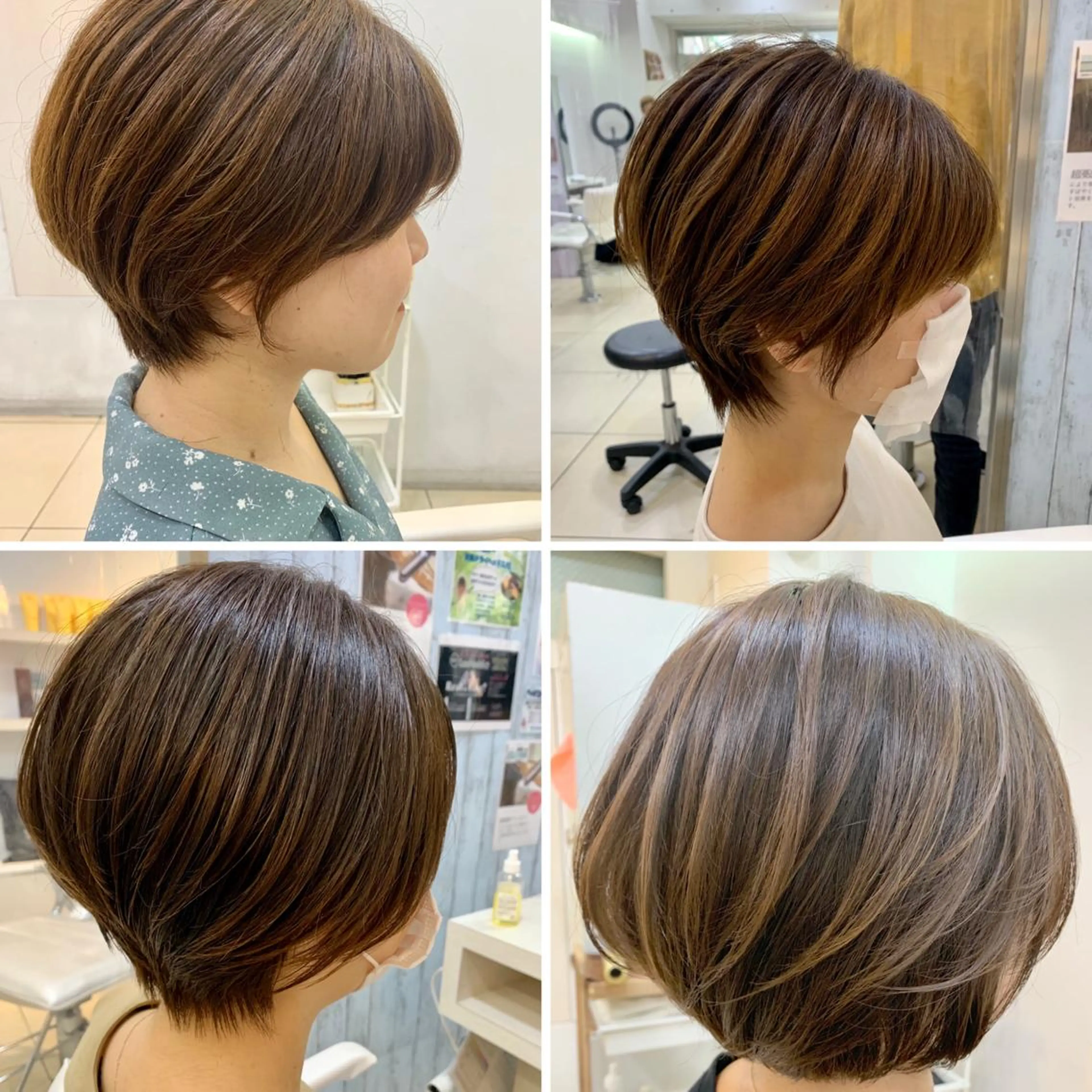 ショート カラー ショートボブ ハイライトカラー ボブ ハイライト ショートヘア 【髪質改善】 美髪/久岡徹也のヘアスタイル