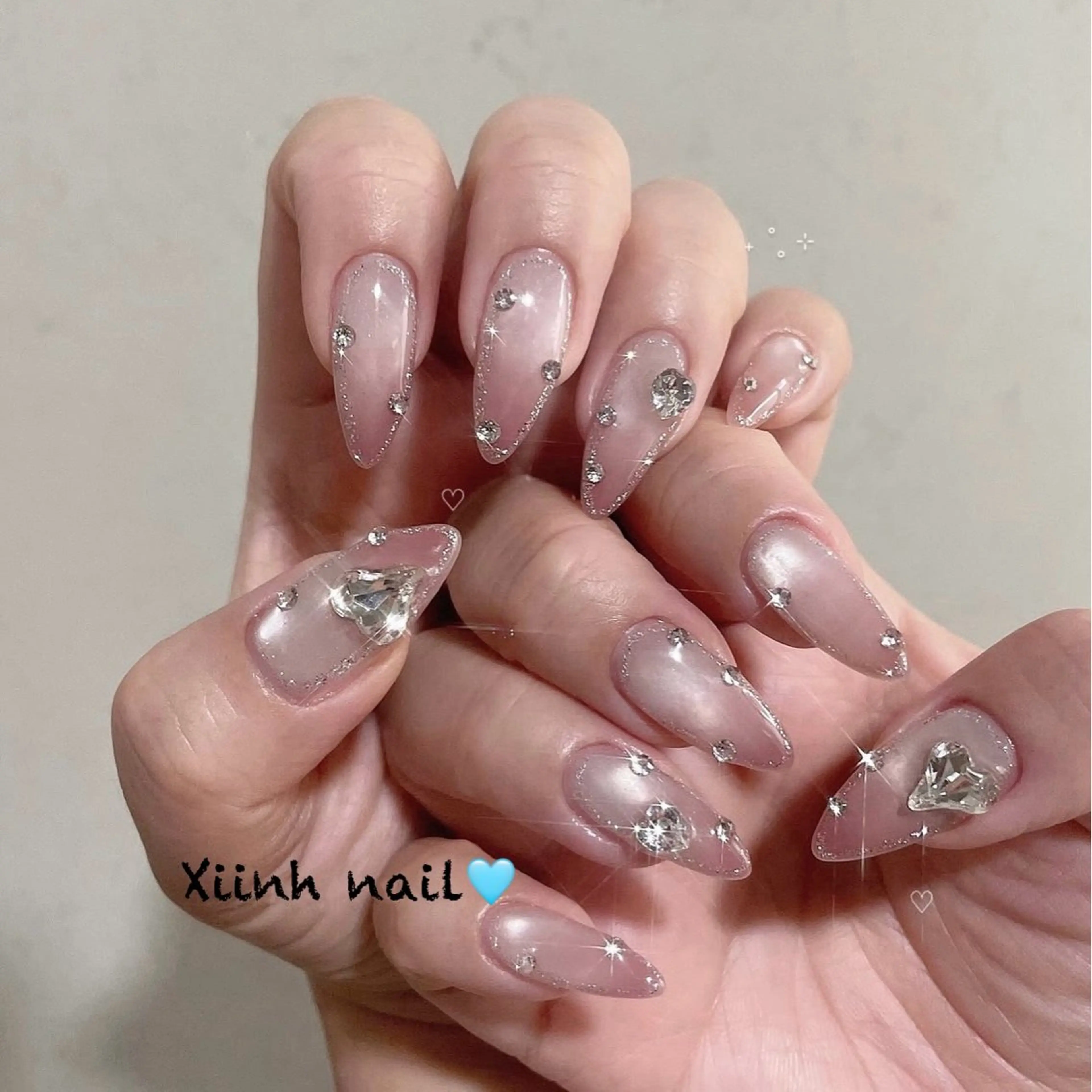 ネイル チークネイル 桜ネイル フットネイル フレンチネイル ジェルネイル XIINH NAIL SALONのネイルデザイン