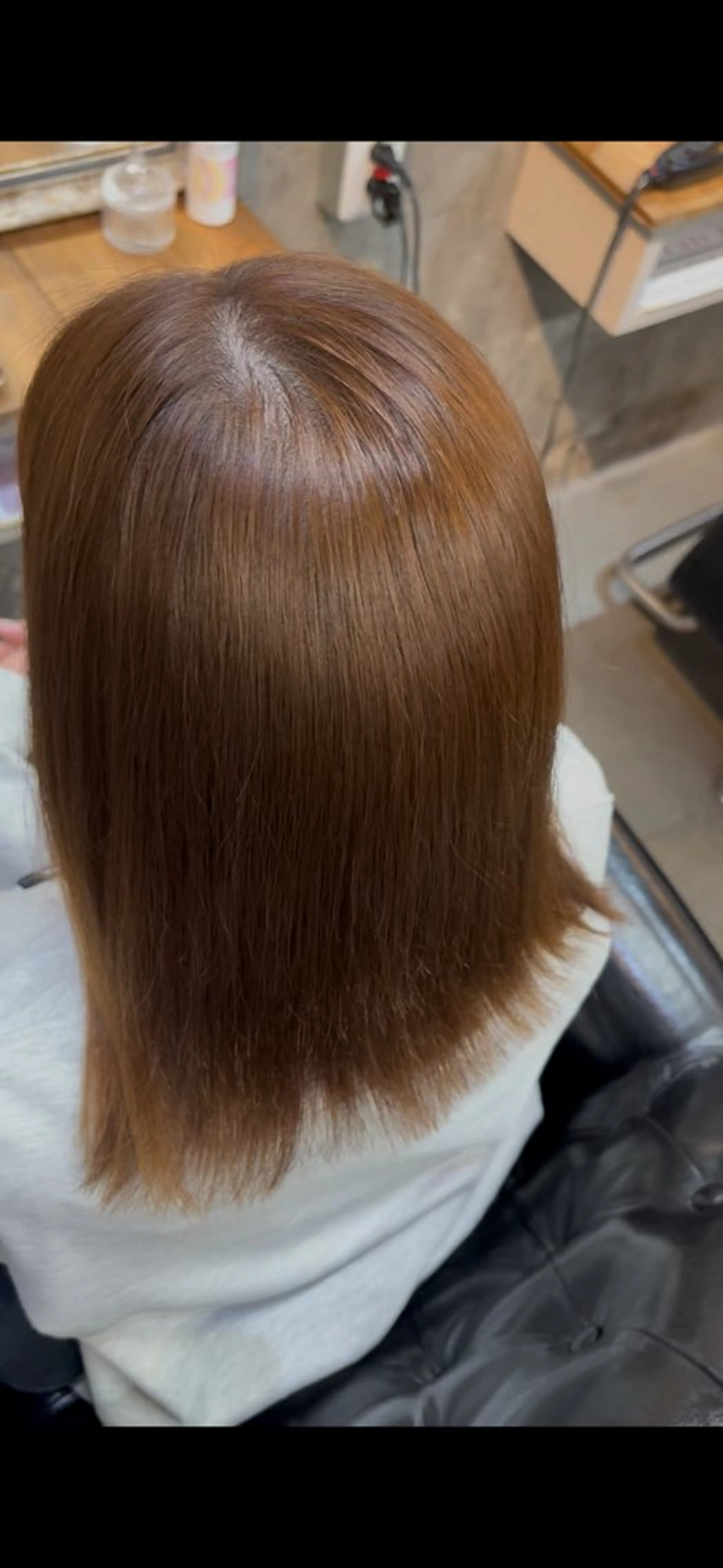 ミディアム カット 縮毛矯正 トリートメント 村田 颯将のヘアスタイル