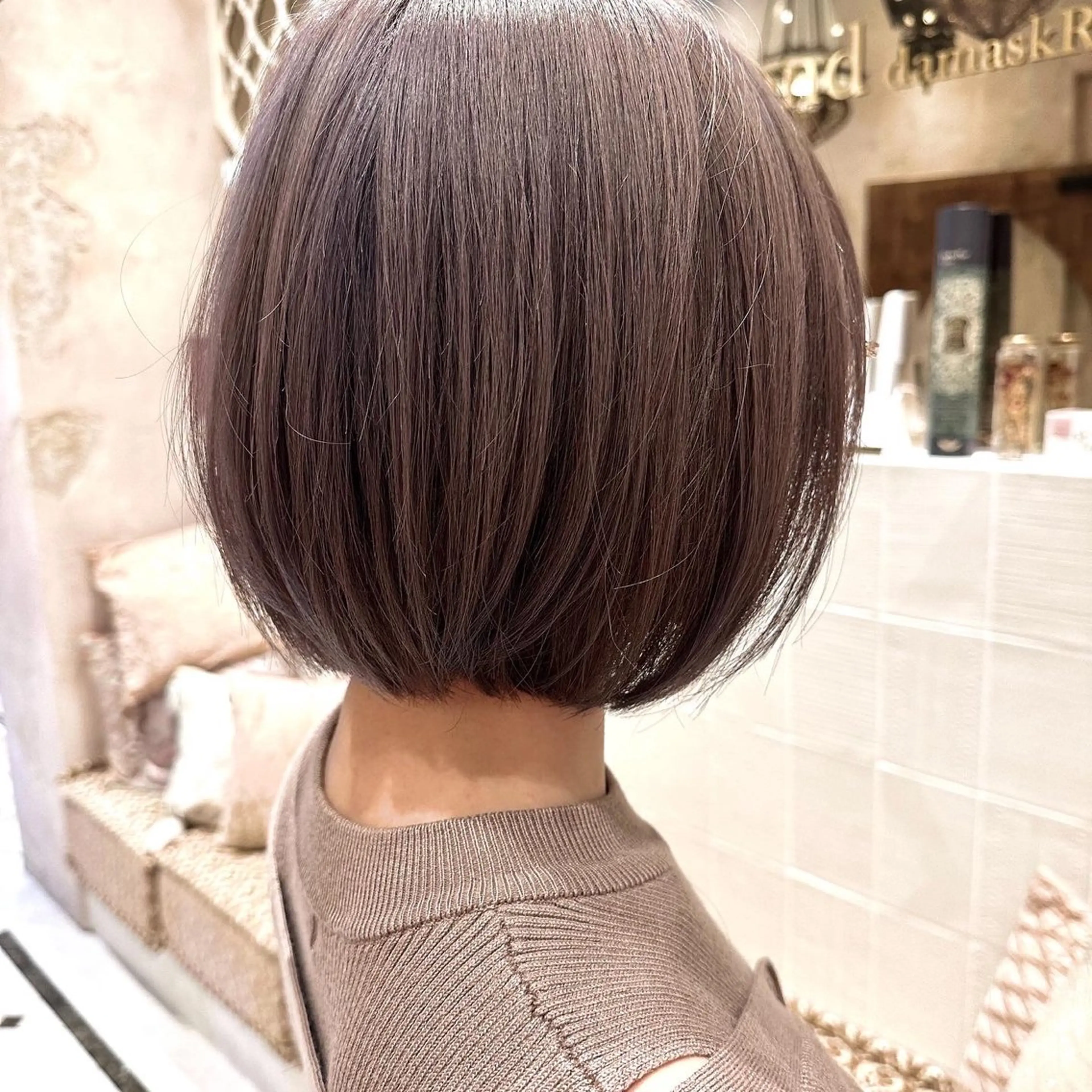 ショート カラー ブリーチなし 透明感カラー/艶髪のヘアスタイル