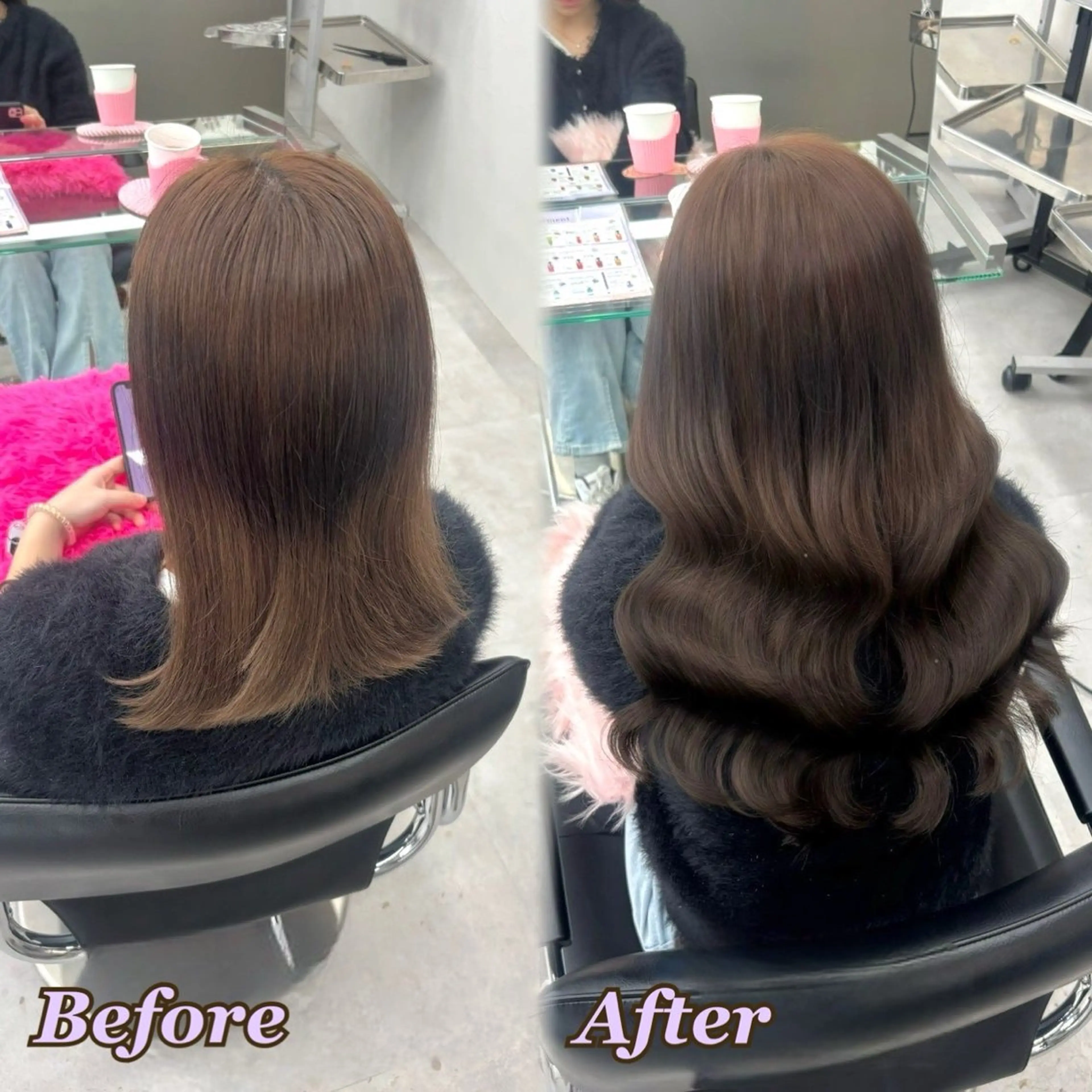 エクステ ヘアメ🎀推しカラー 🥣横浜/しほ🧸のヘアスタイル