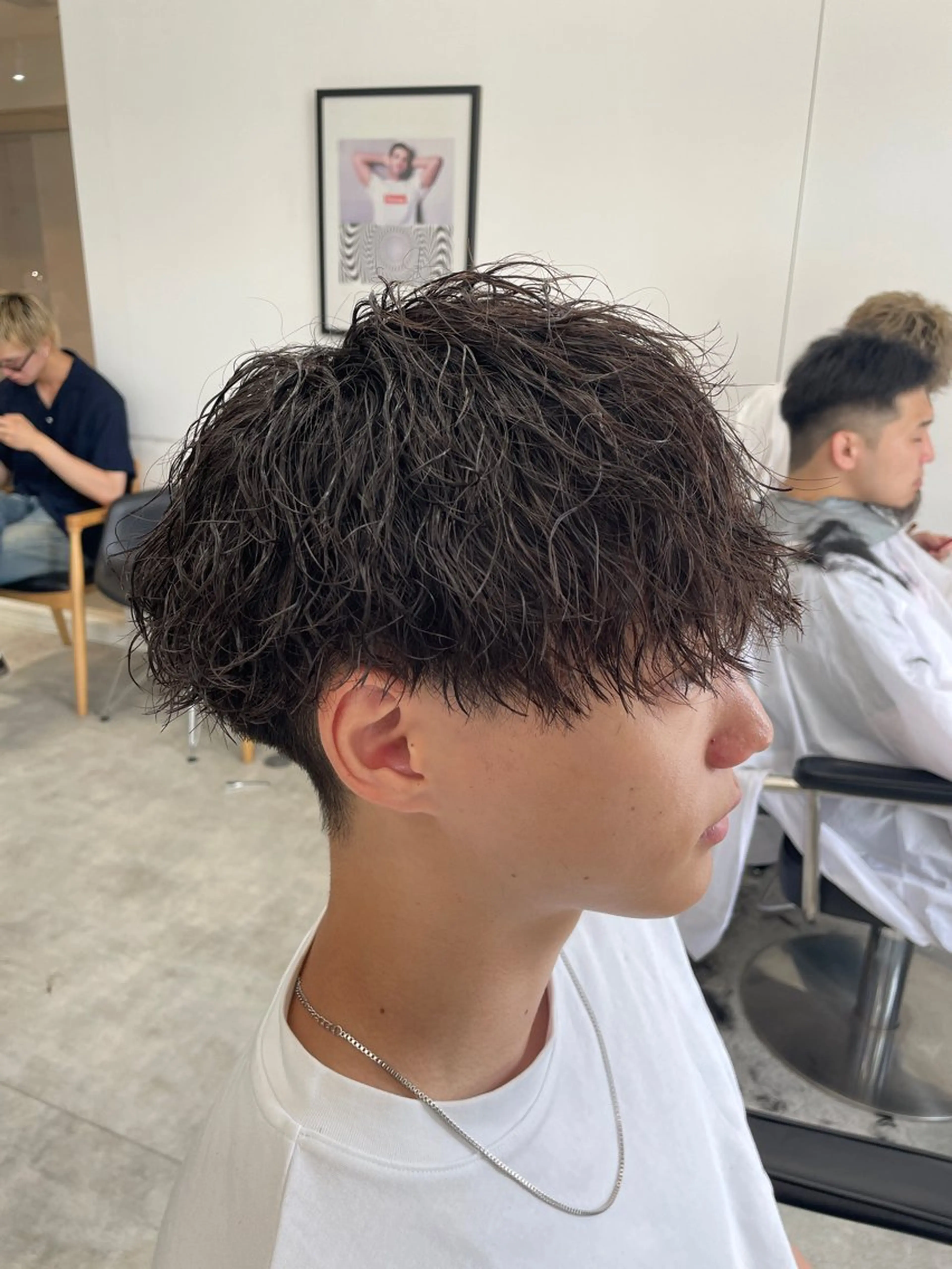 ショート パーマ メンズ カット パーマ メンズパーマ/新潟/ 万代／田崎亮🌟のヘアスタイル