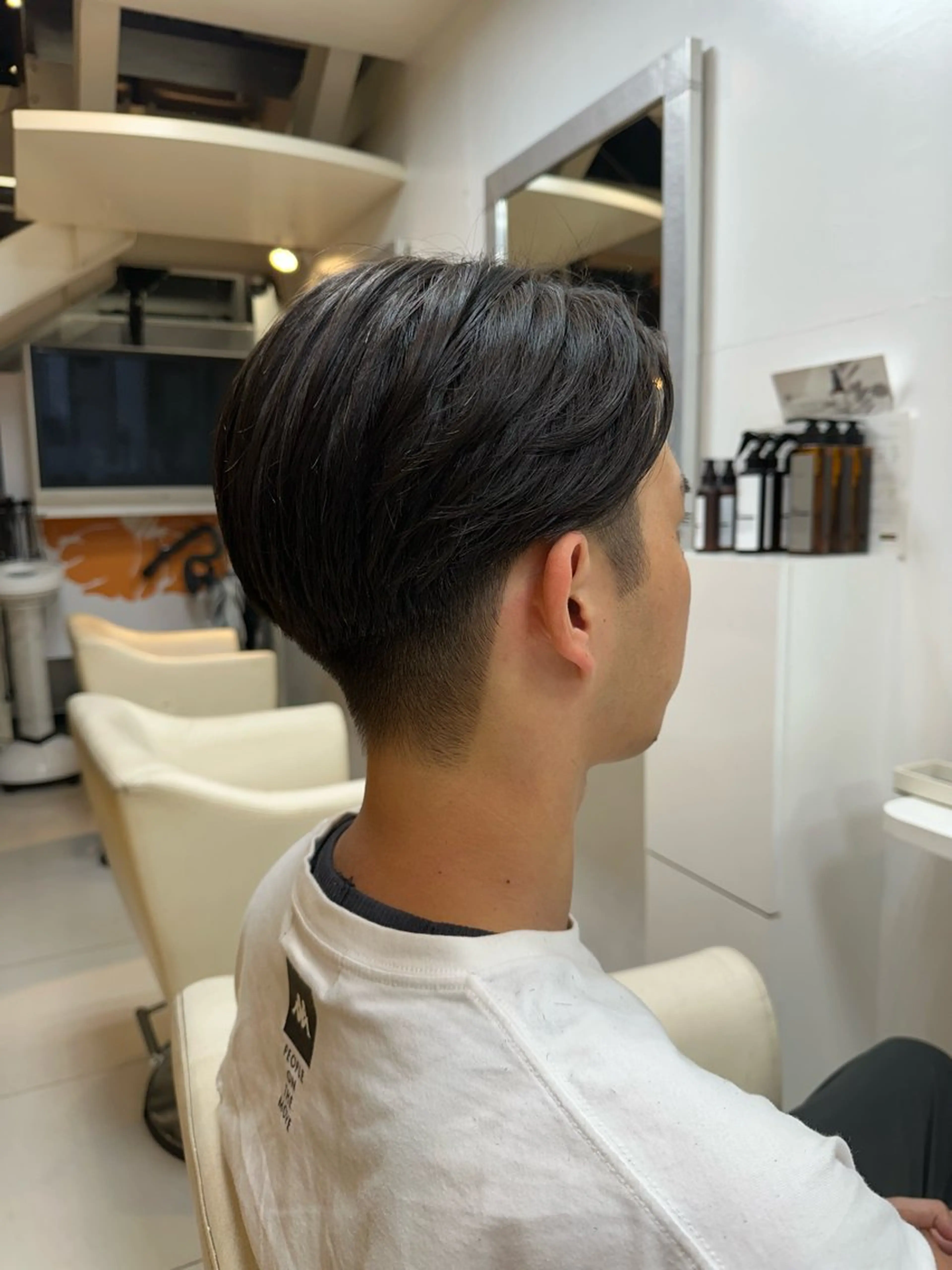 メンズ センターパート タカセ レンのヘアスタイル