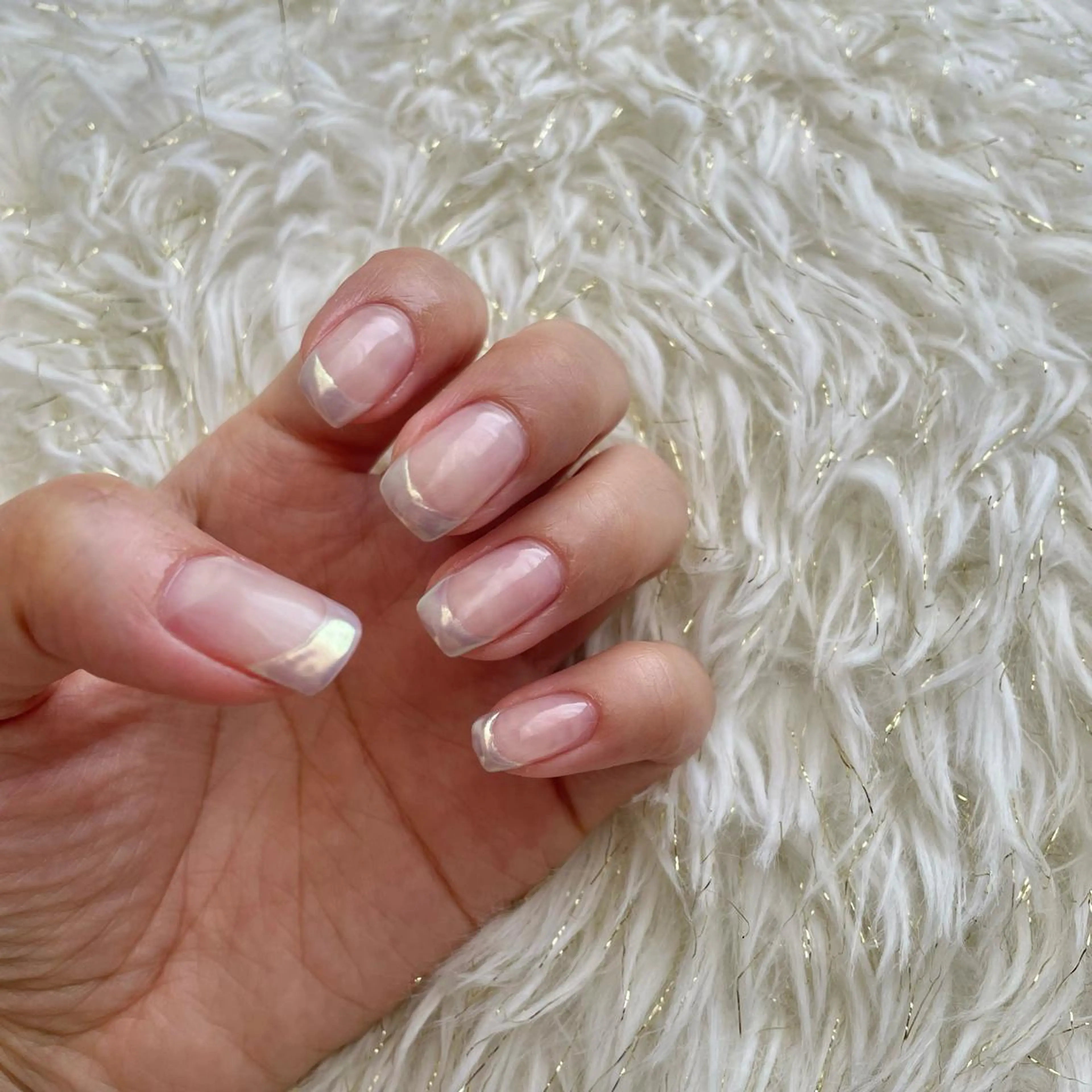 ネイル フレンチネイル ミラーネイル Nail Eyelashのネイルデザイン