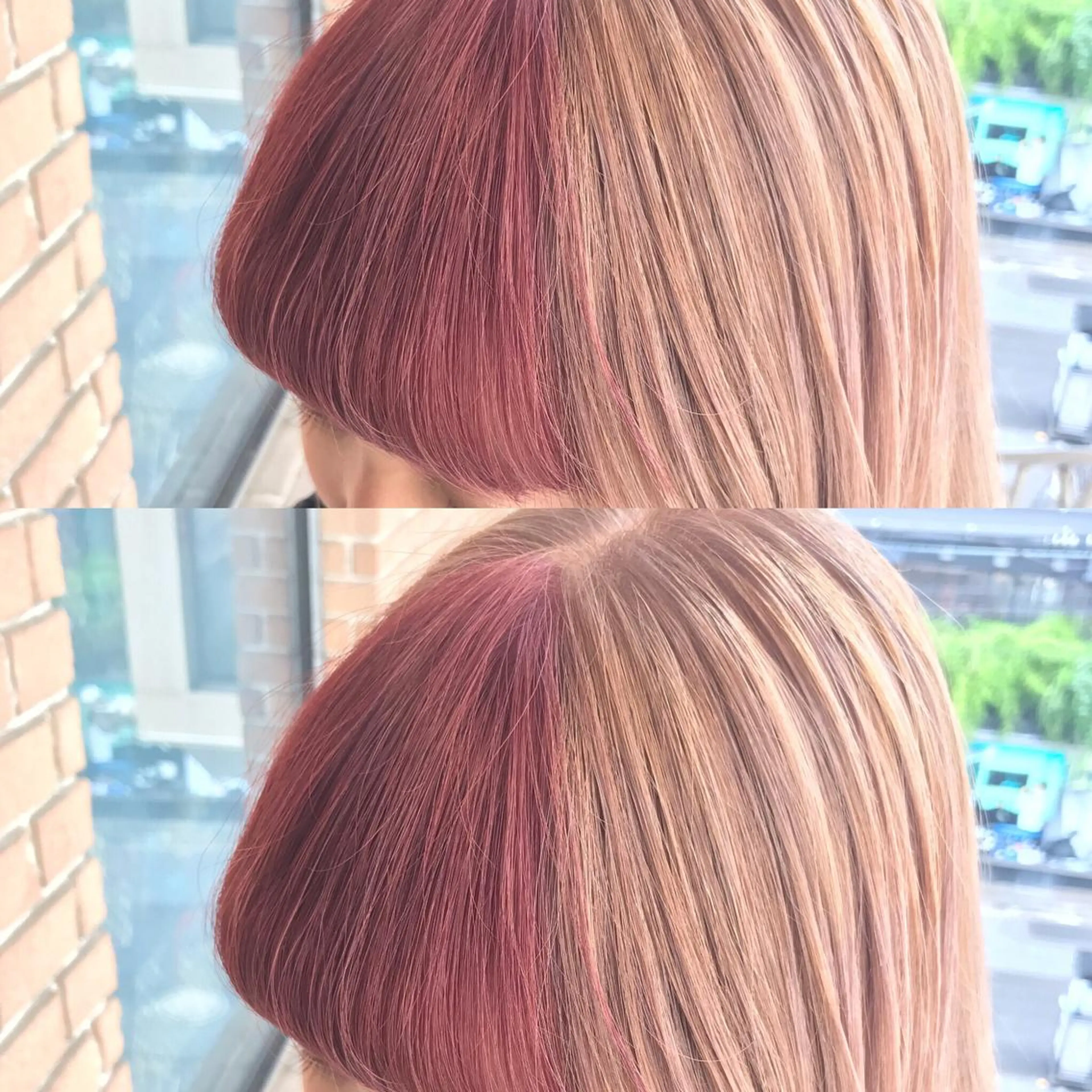 ミディアム カラー パーマ ヘアアレンジ メンズ キッズ ネイル マツエク・マツパ ダブルカラー ピンクカラー カラーマツエク ピンク サロンドミルク 原宿のヘアスタイル