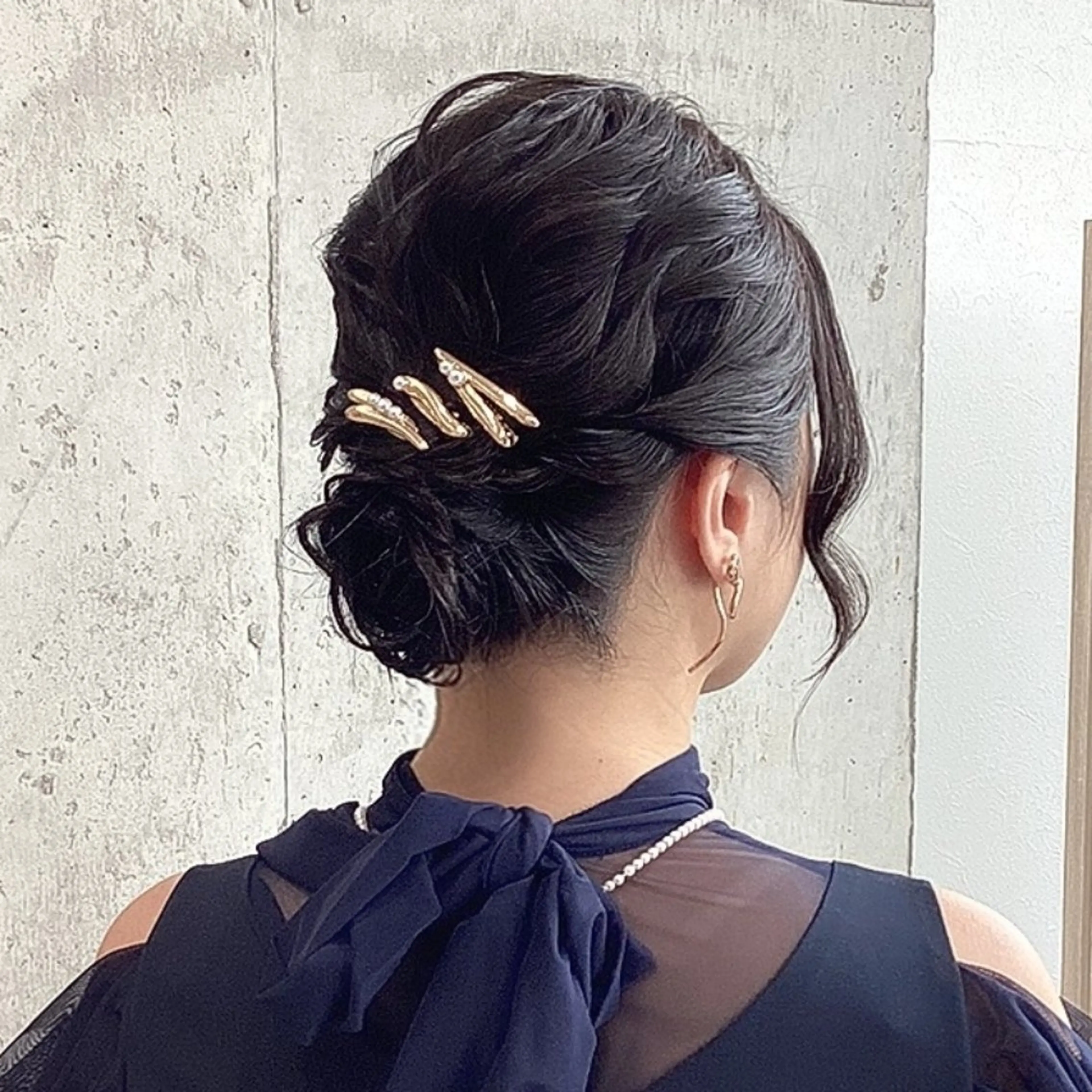 ミディアム ヘアアレンジ ヘアセット ヘアアレンジ/柔らか 艶カラー/AKARIのヘアスタイル