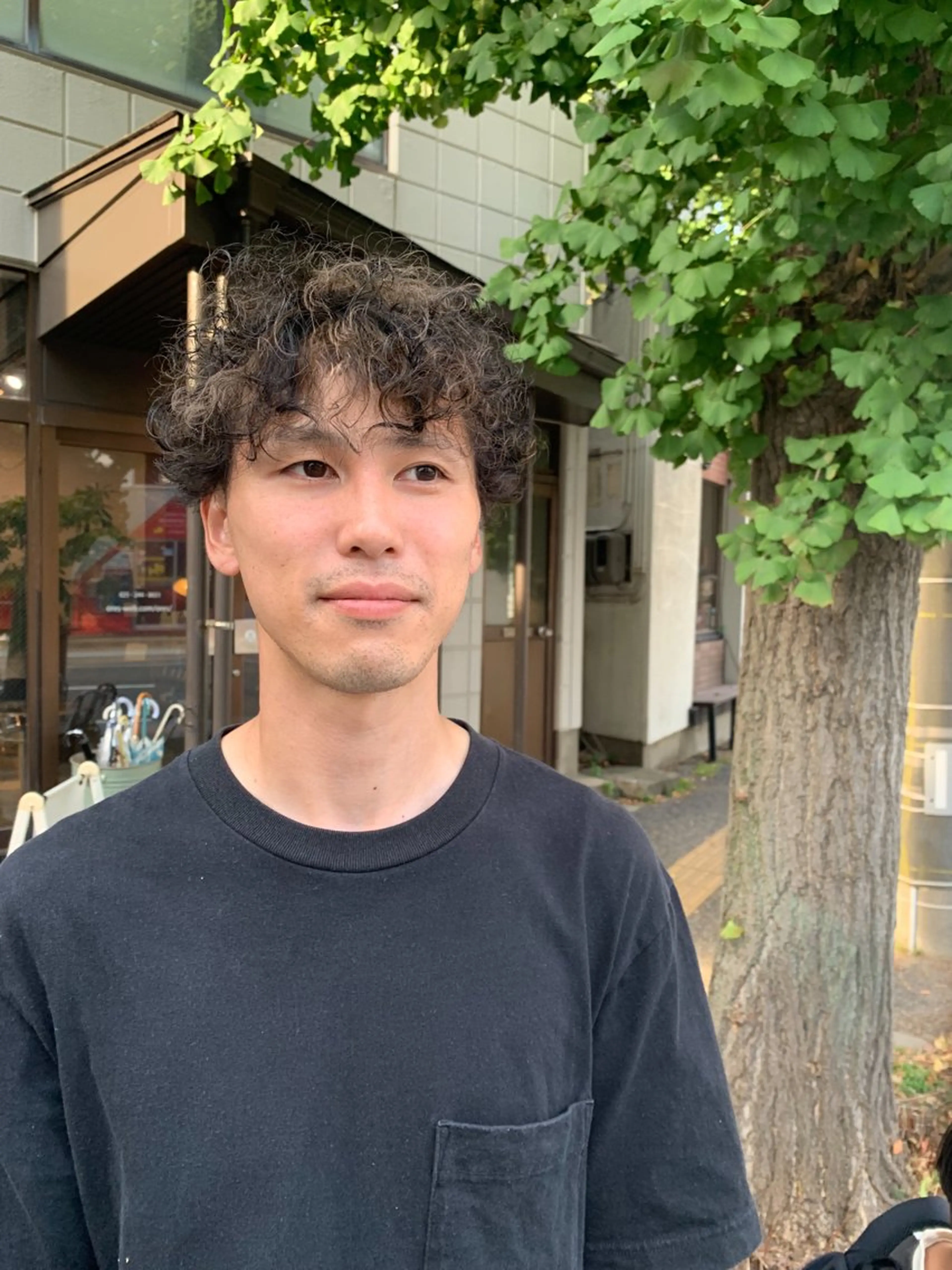 ミディアム パーマ メンズ カット パーマ 宮嶋 勇輔のヘアスタイル