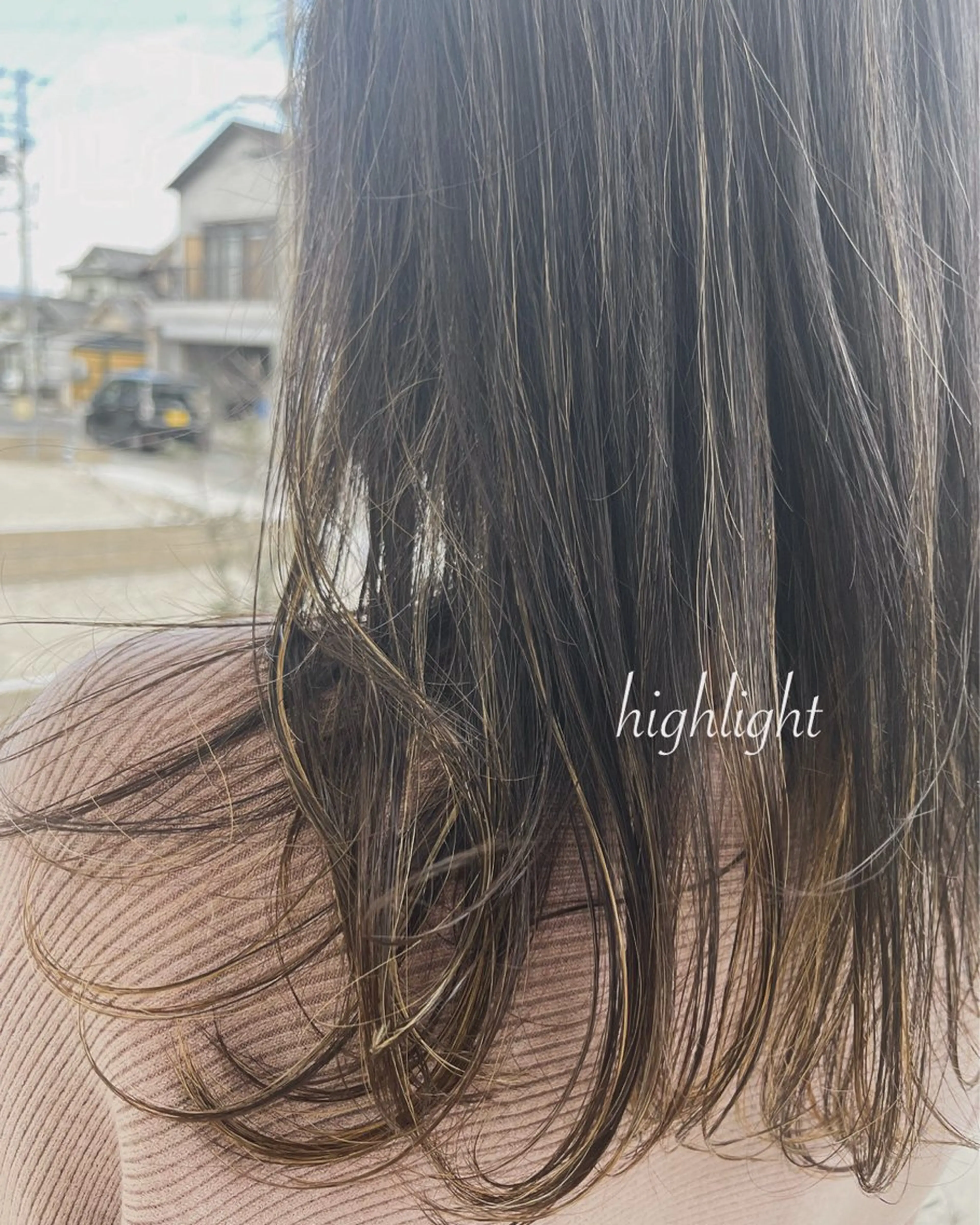 セミロング カラー NOPPO 和泉市 美容室／奥村　飛鳥のヘアスタイル