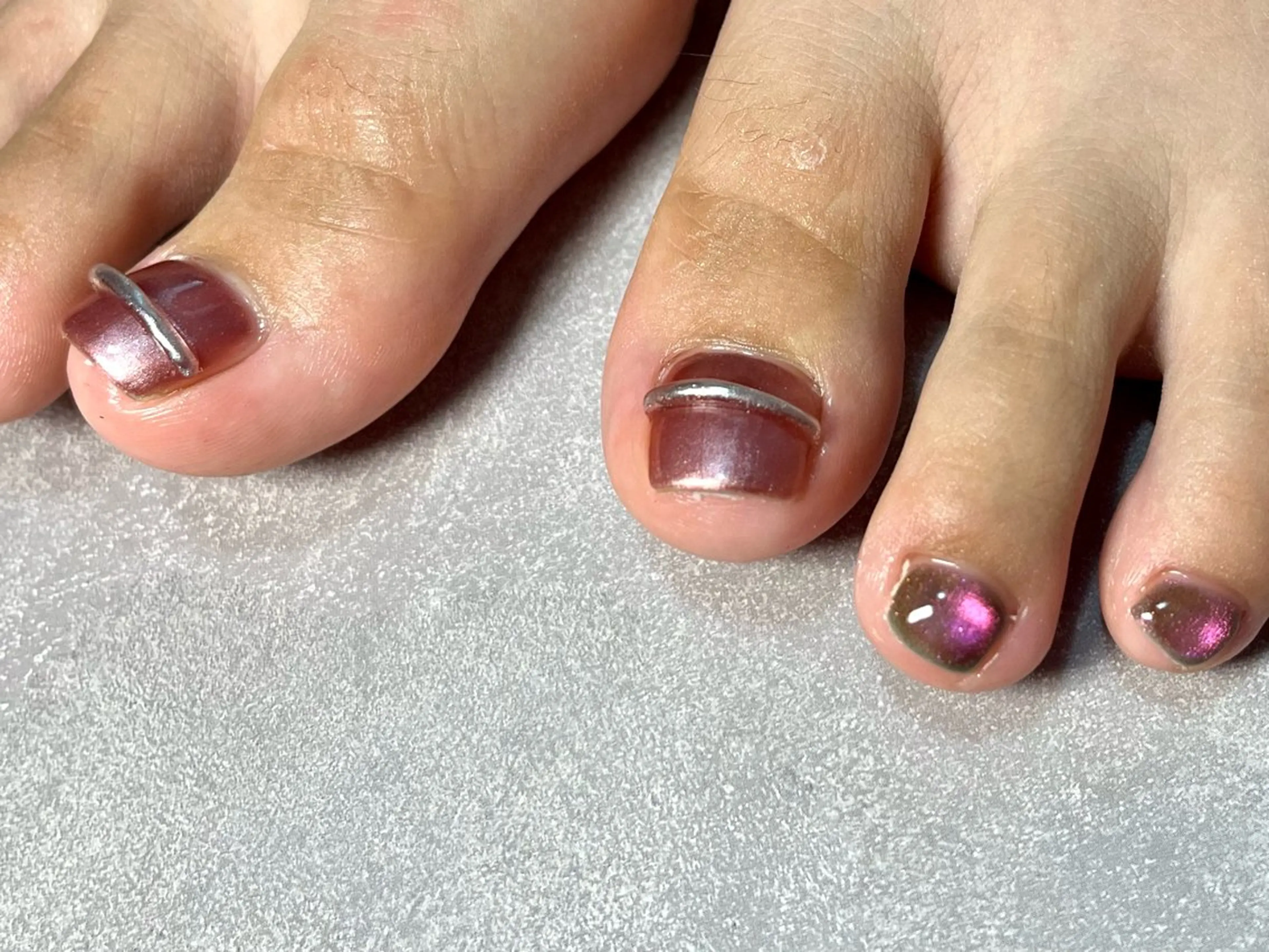 ネイル フットネイル ピンク フットネイル ネイルサロン kupuのネイルデザイン