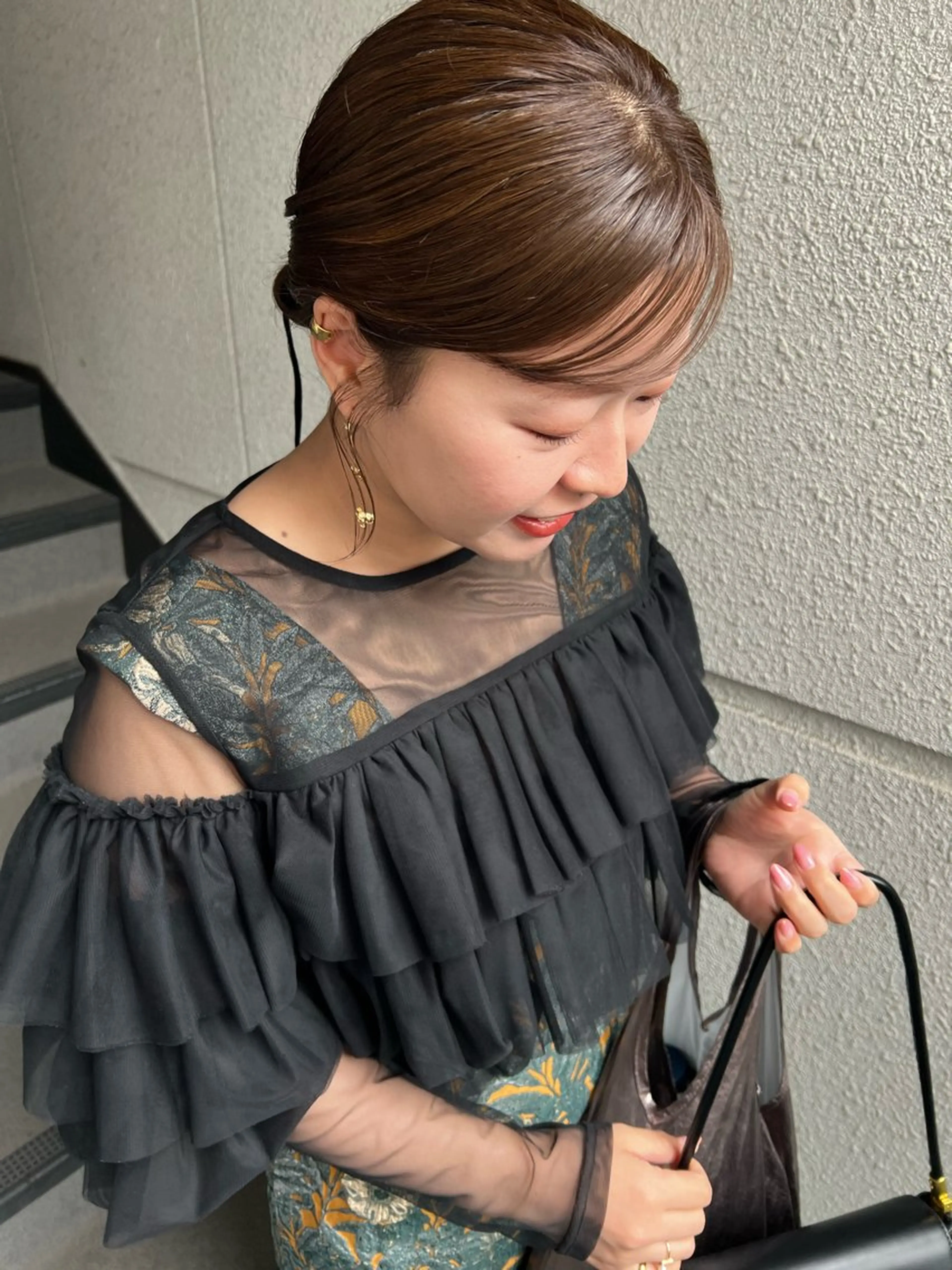 ミディアム ヘアアレンジ ヘアセット カラーパティシエ facce🌼ikoのヘアスタイル