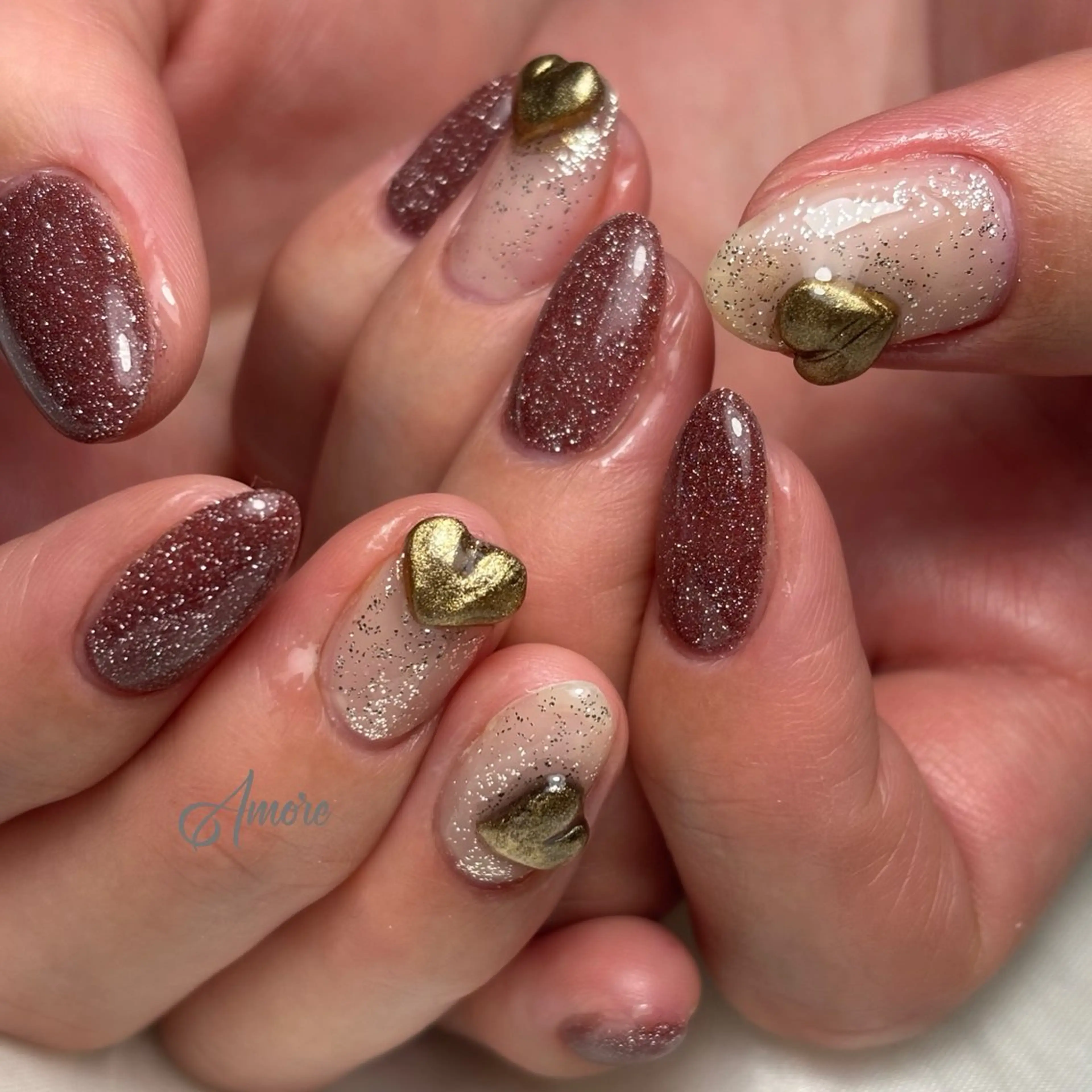 ネイル ジェルネイル キラキラネイル 韓国ネイル マグネットネイル パラジェル You kyehwaのネイルデザイン