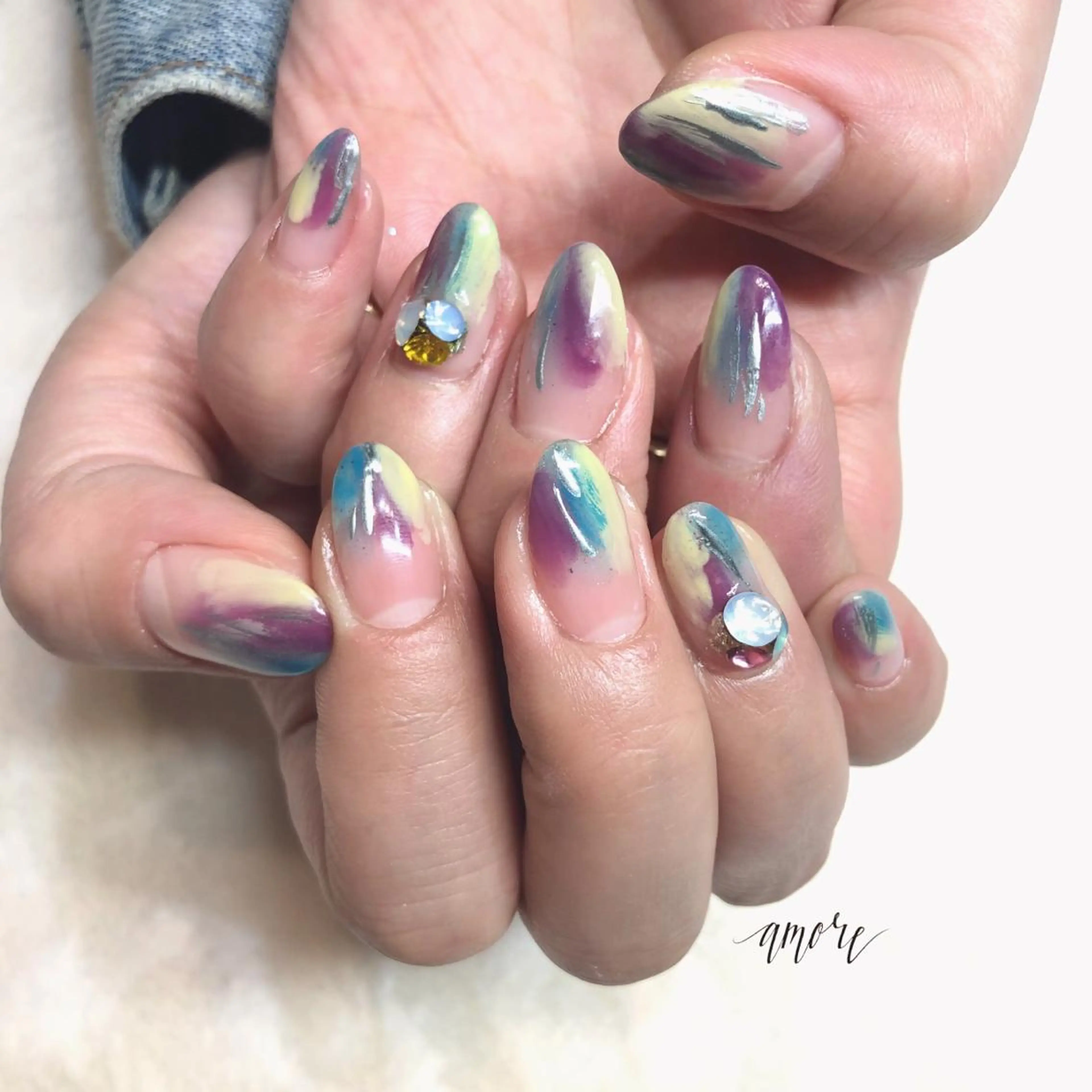 ネイル ジェルネイル ニュアンスネイル 春ネイル You kyehwaのネイルデザイン