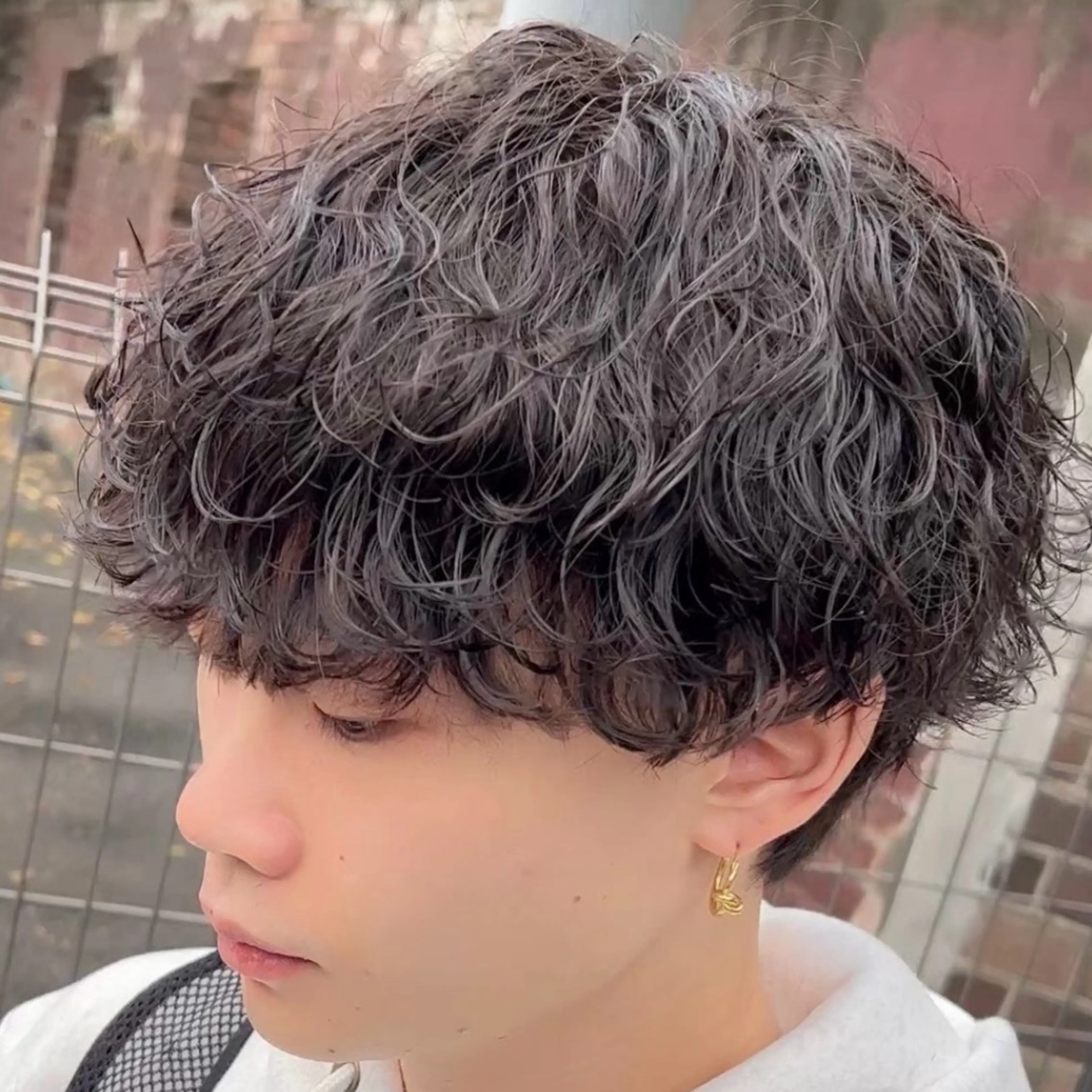 ミディアム パーマ ヘアアレンジ メンズ fifth 石川 凪のヘアスタイル