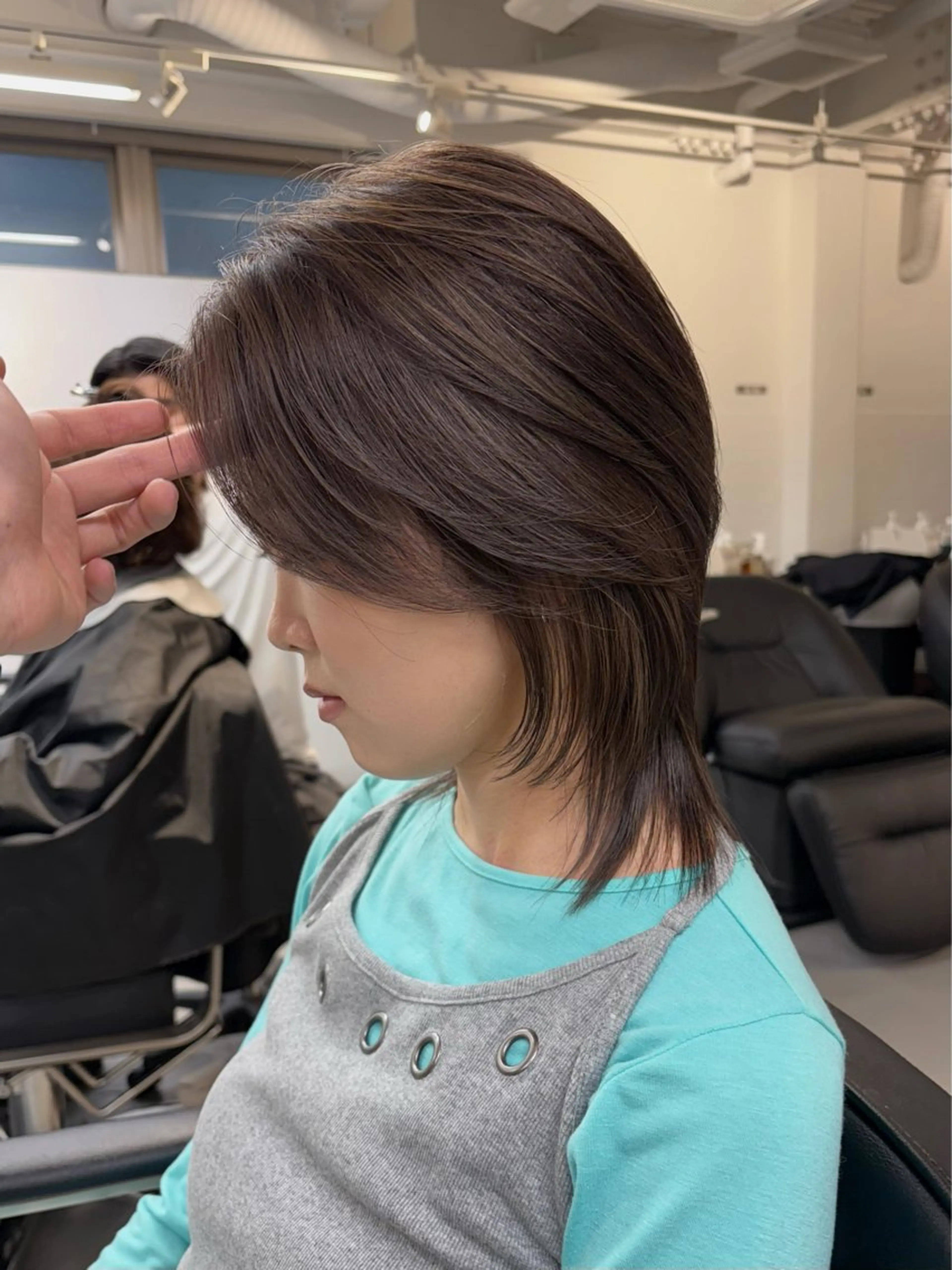 ミディアム カラー カット ヘアカラー 村田 りょうやのヘアスタイル