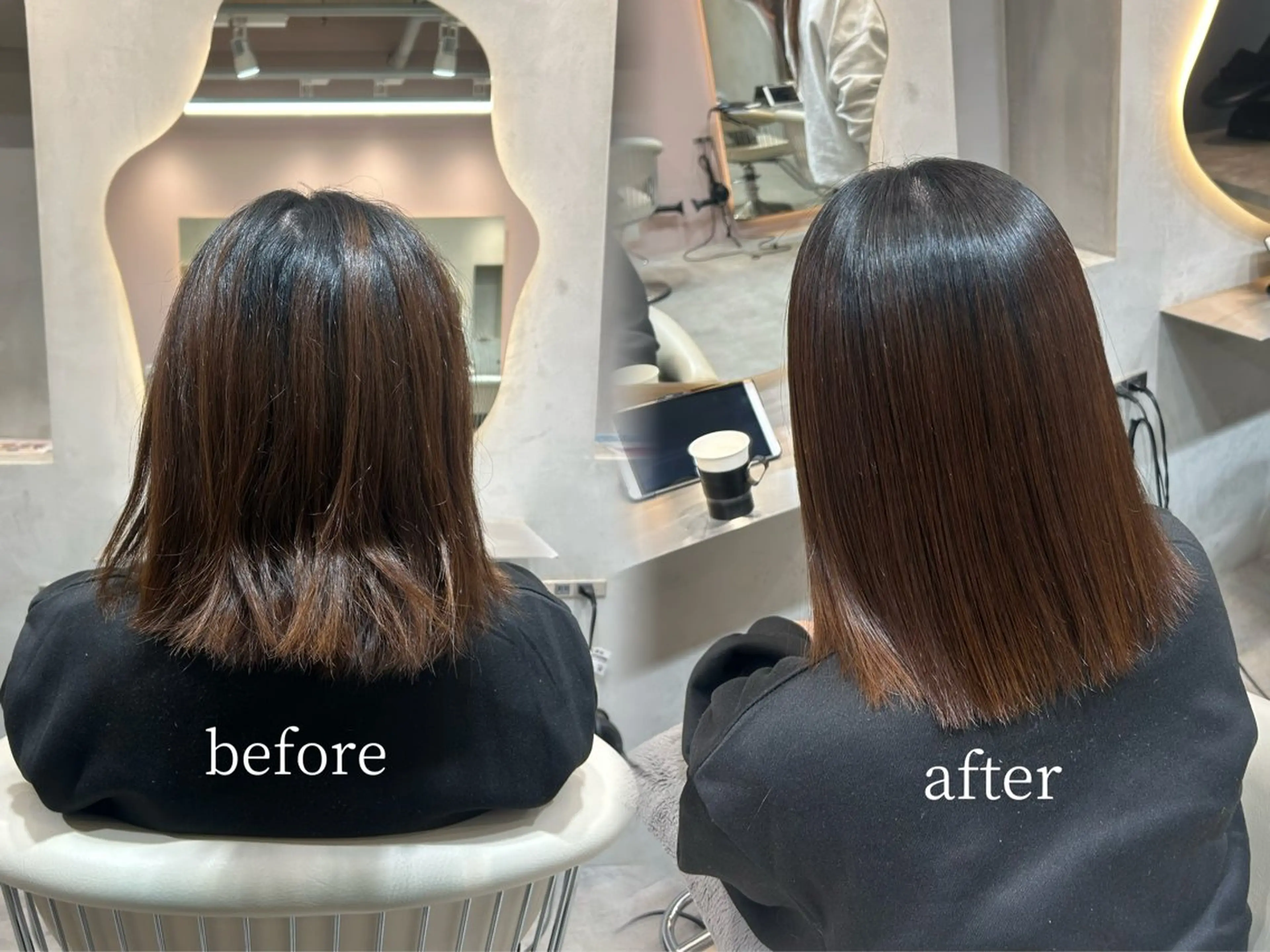 【美髪髪質改善‼️】✨縮毛矯正✨＋ナノレベルトリートメントの写真