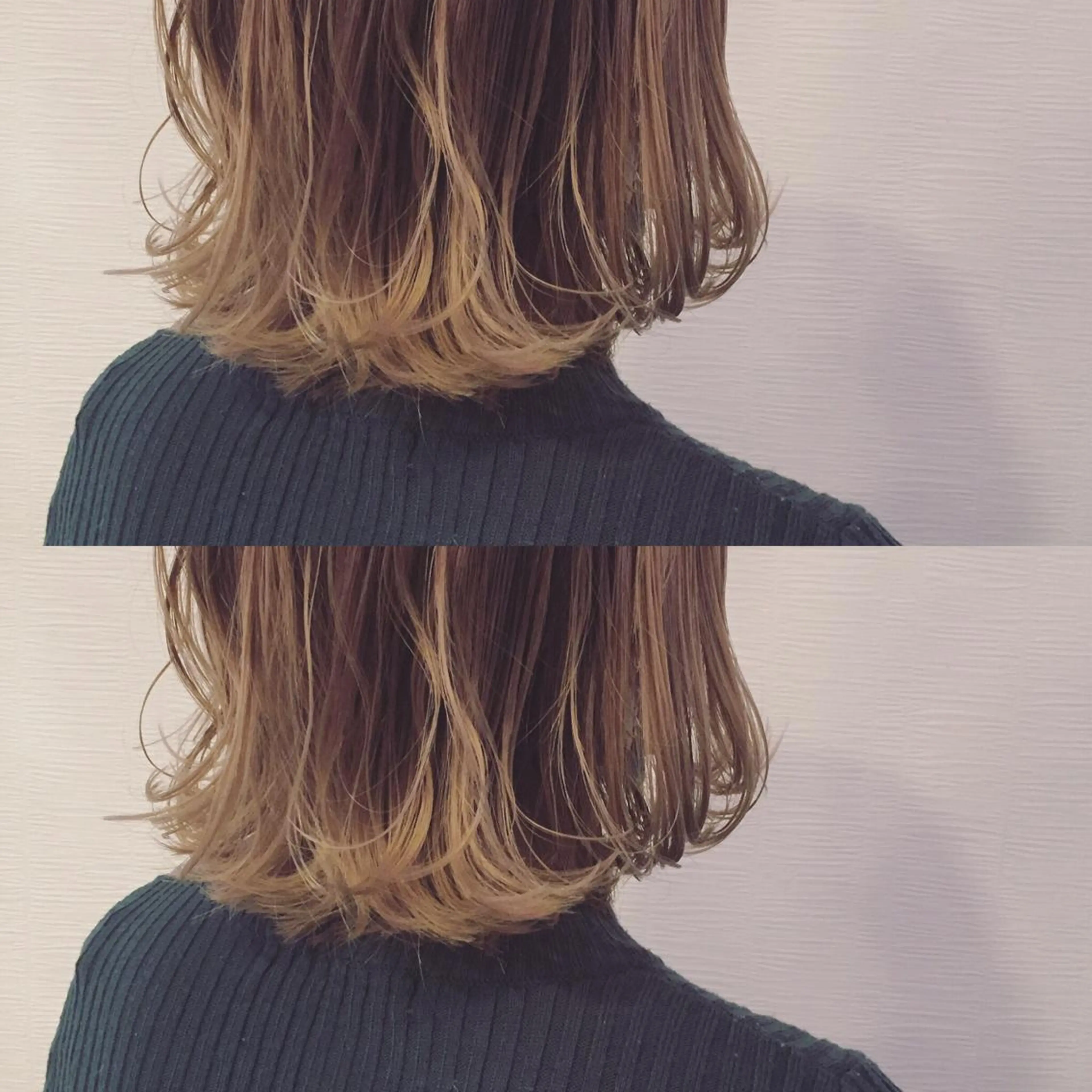 ミディアム カラー ベージュカラー ブリーチ グラデーションカラー ミルクティーベージュ toiro by lien hair atelier所属・池田 真由美のヘアスタイル
