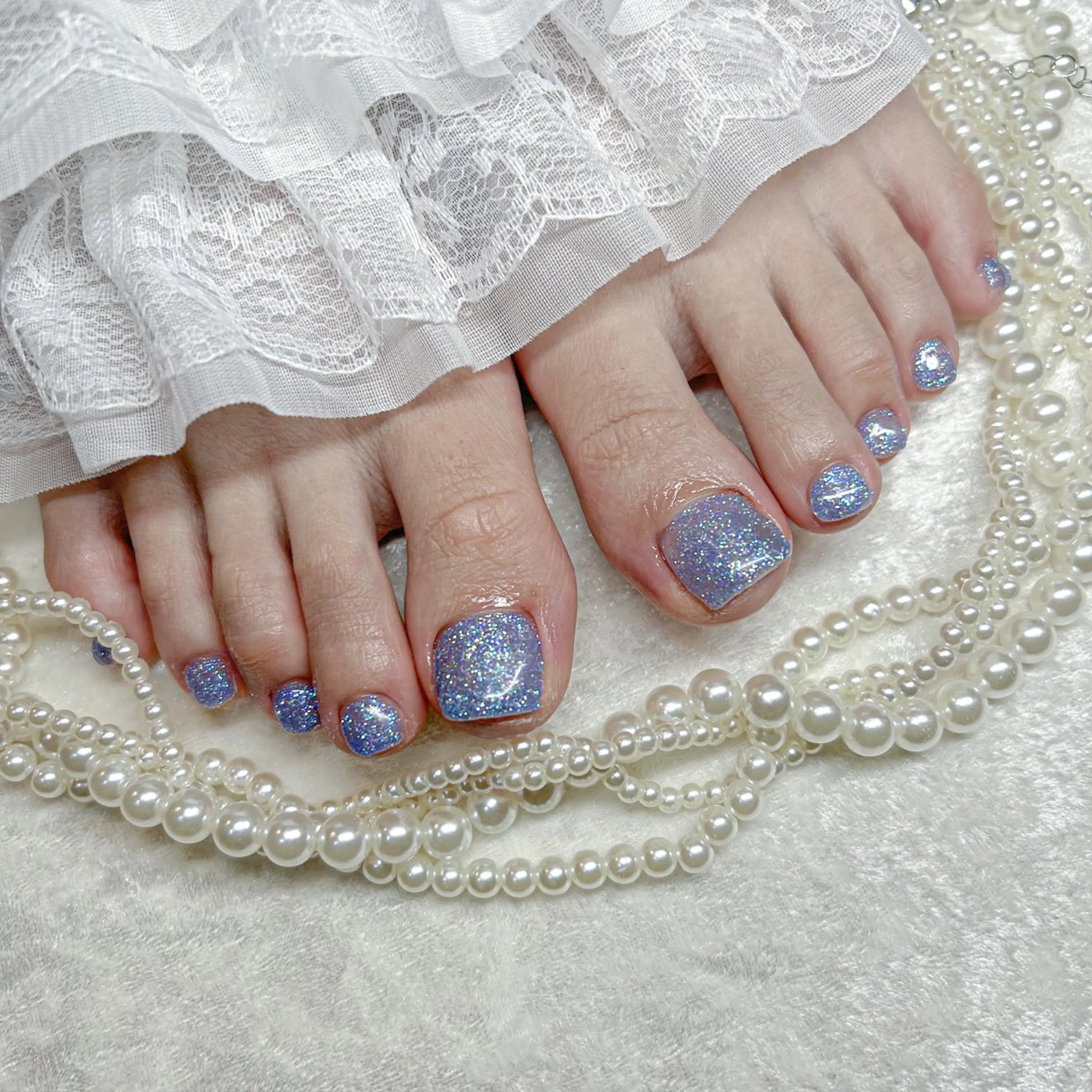 ネイル アートネイル 長さ出し フットネイル 韓国ネイル マグネットネイル フットネイル Minami 🍓のネイルデザイン