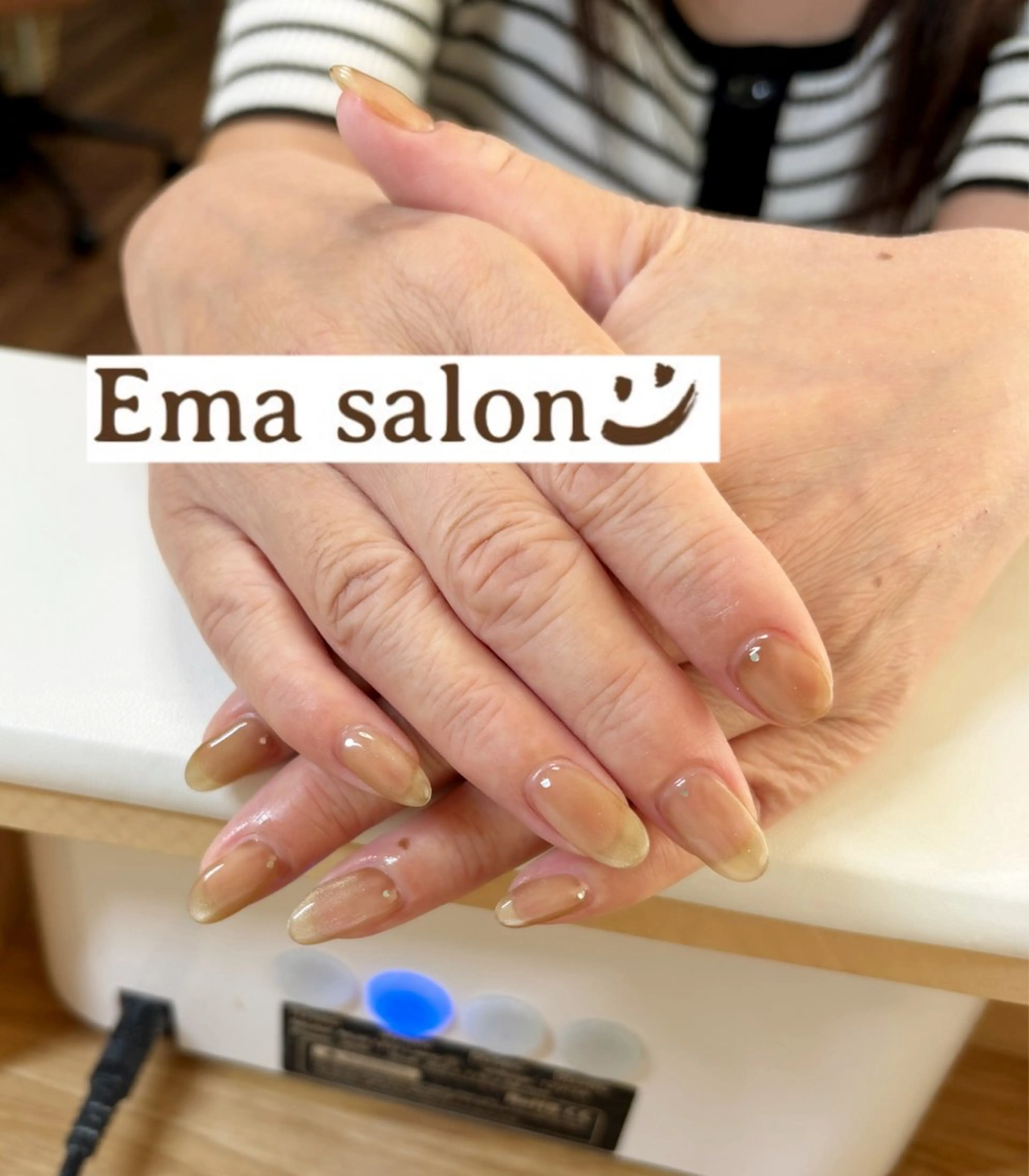 ネイル ブラウン マグネットネイル Ema salon hiromiのネイルデザイン