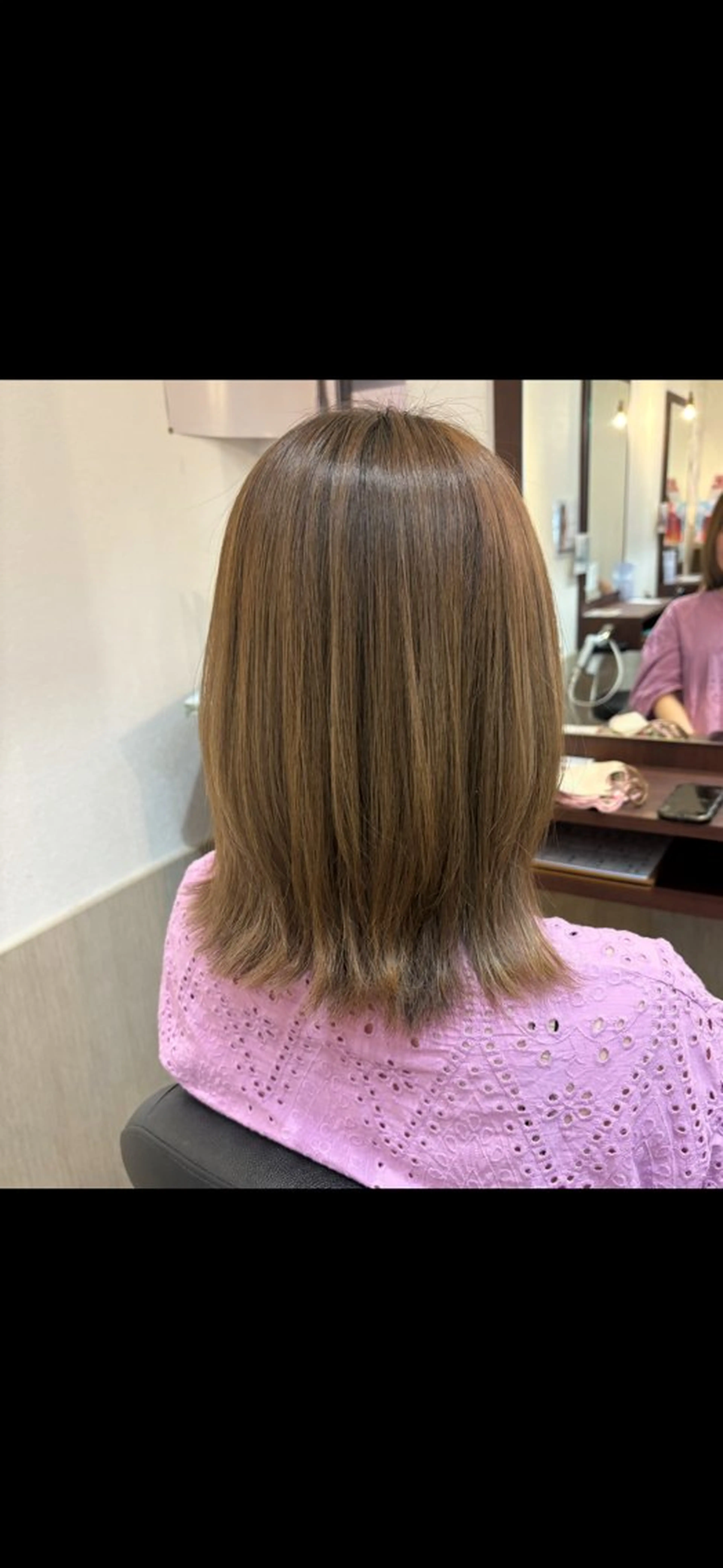 ロング 髪質改善カラー 縮毛矯正🤍辻桃加のヘアスタイル