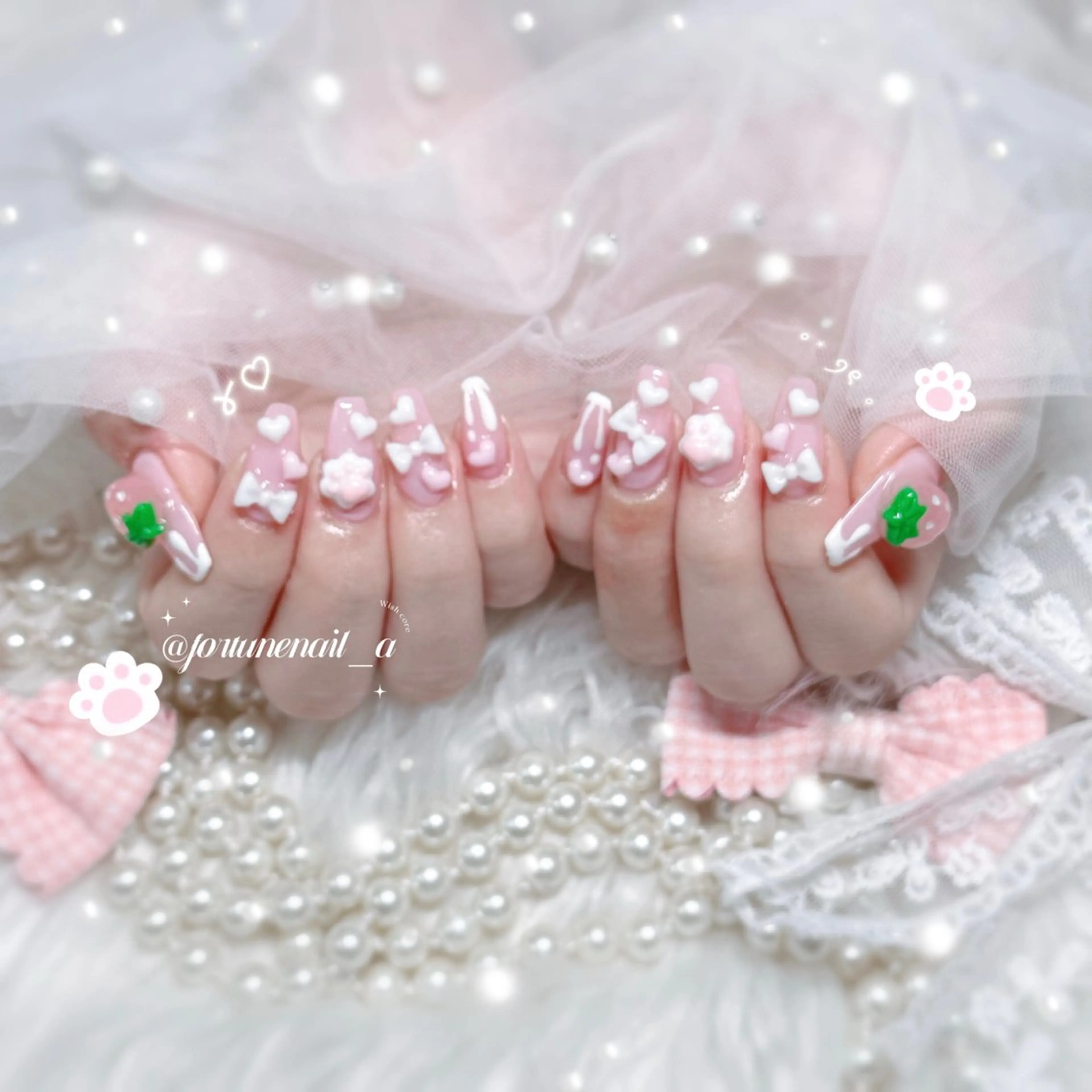 ネイル ハンドネイル ✩.*🎀 aoi🎀のネイルデザイン