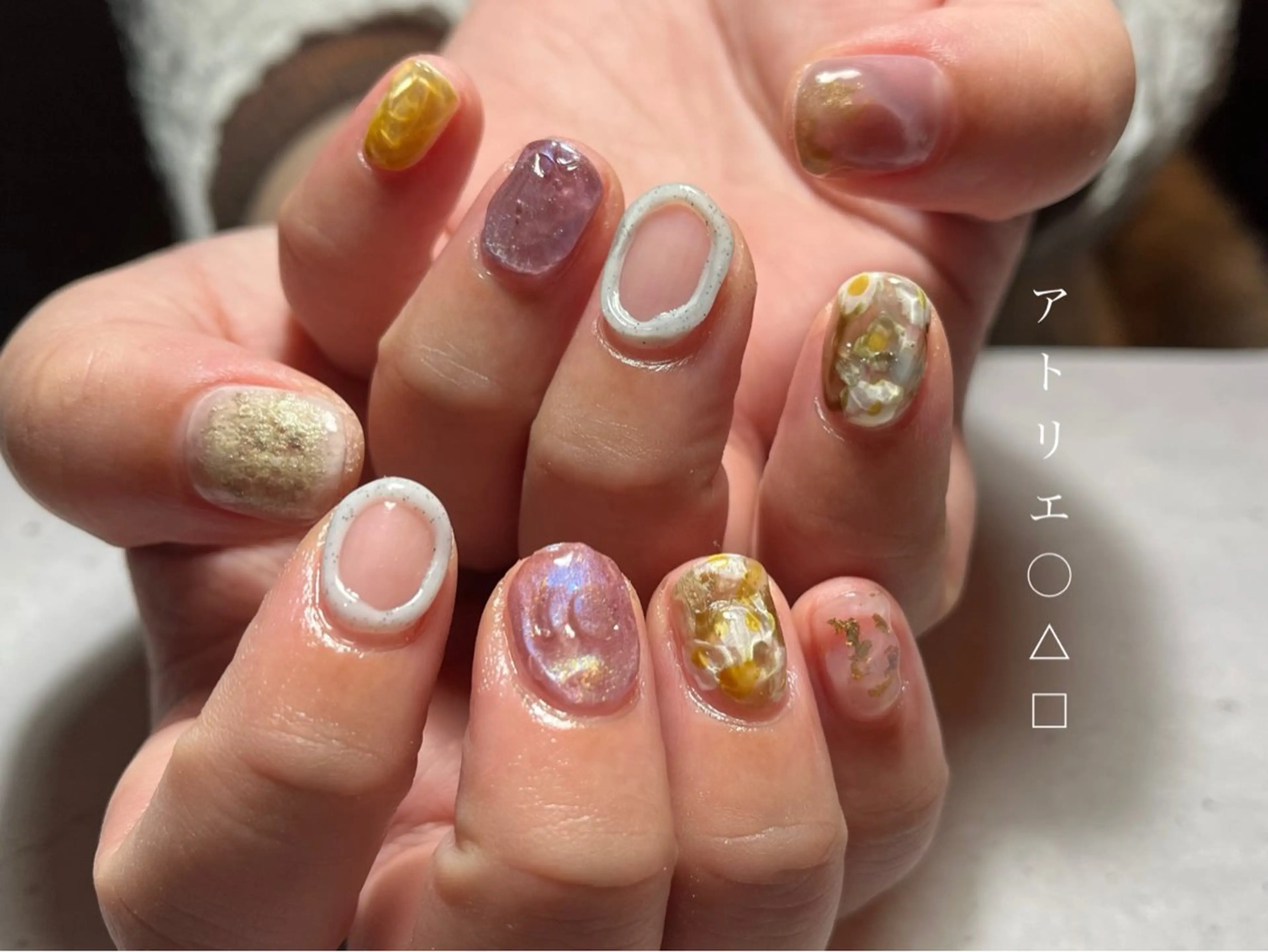 ネイル ハンドネイル アトリエ ○△□のネイルデザイン