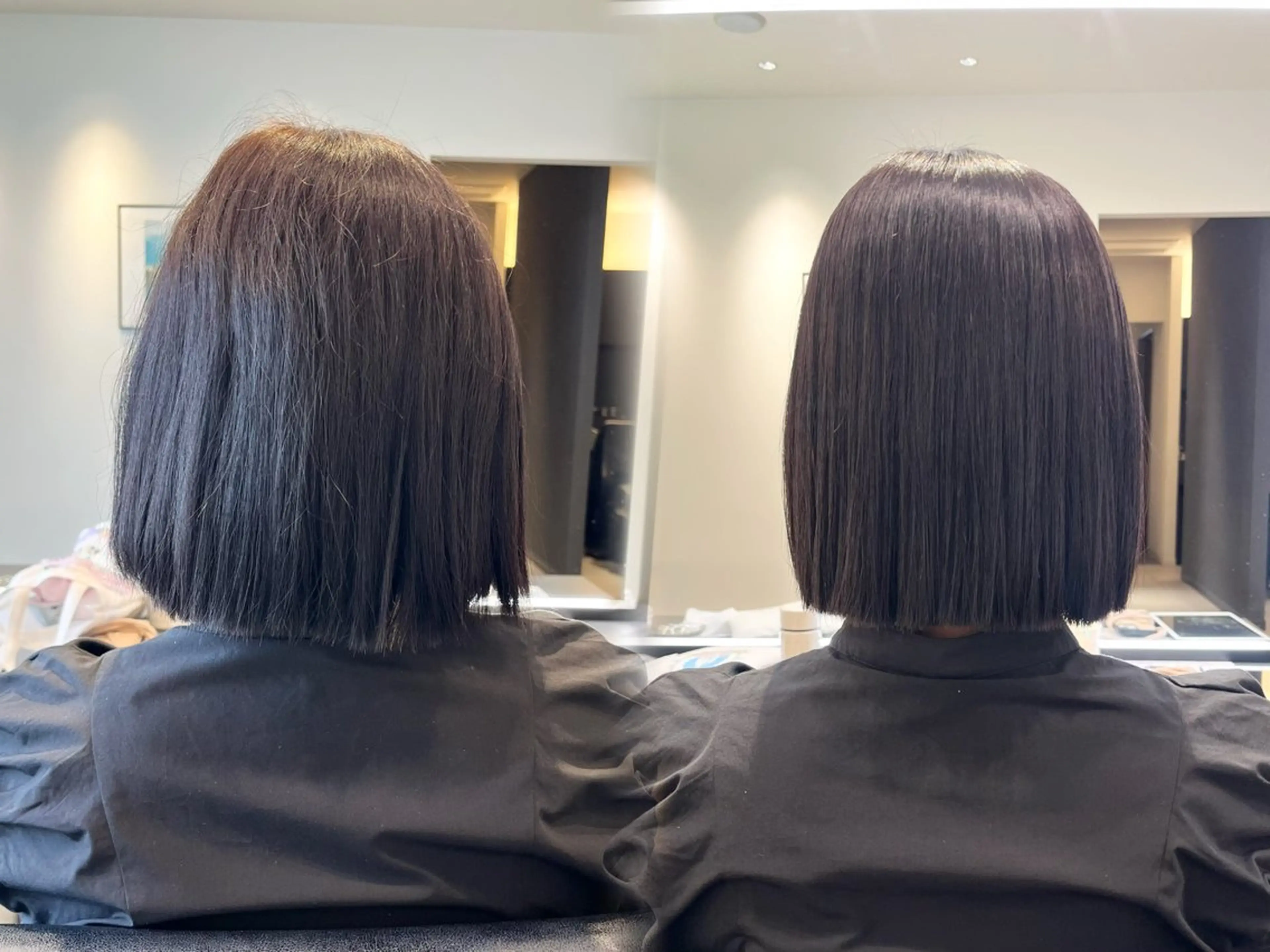 ミディアム ボブ カット 縮毛矯正 AYU (ému) 伏見/髪質改善のヘアスタイル