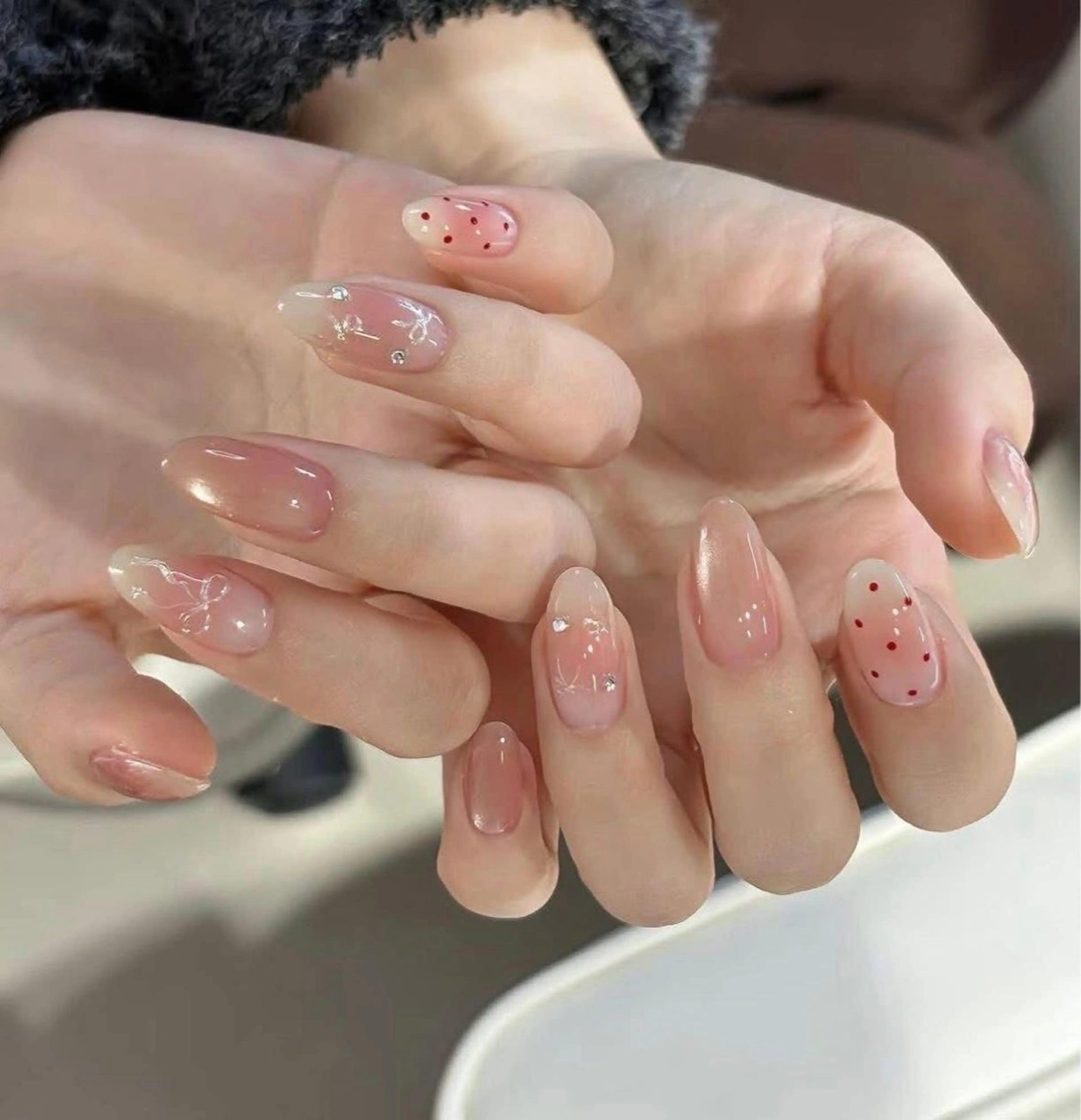 ネイル 長さ出し フットネイル ジェルネイル 韓国ネイル マグネットネイル YMT NailStudioのネイルデザイン