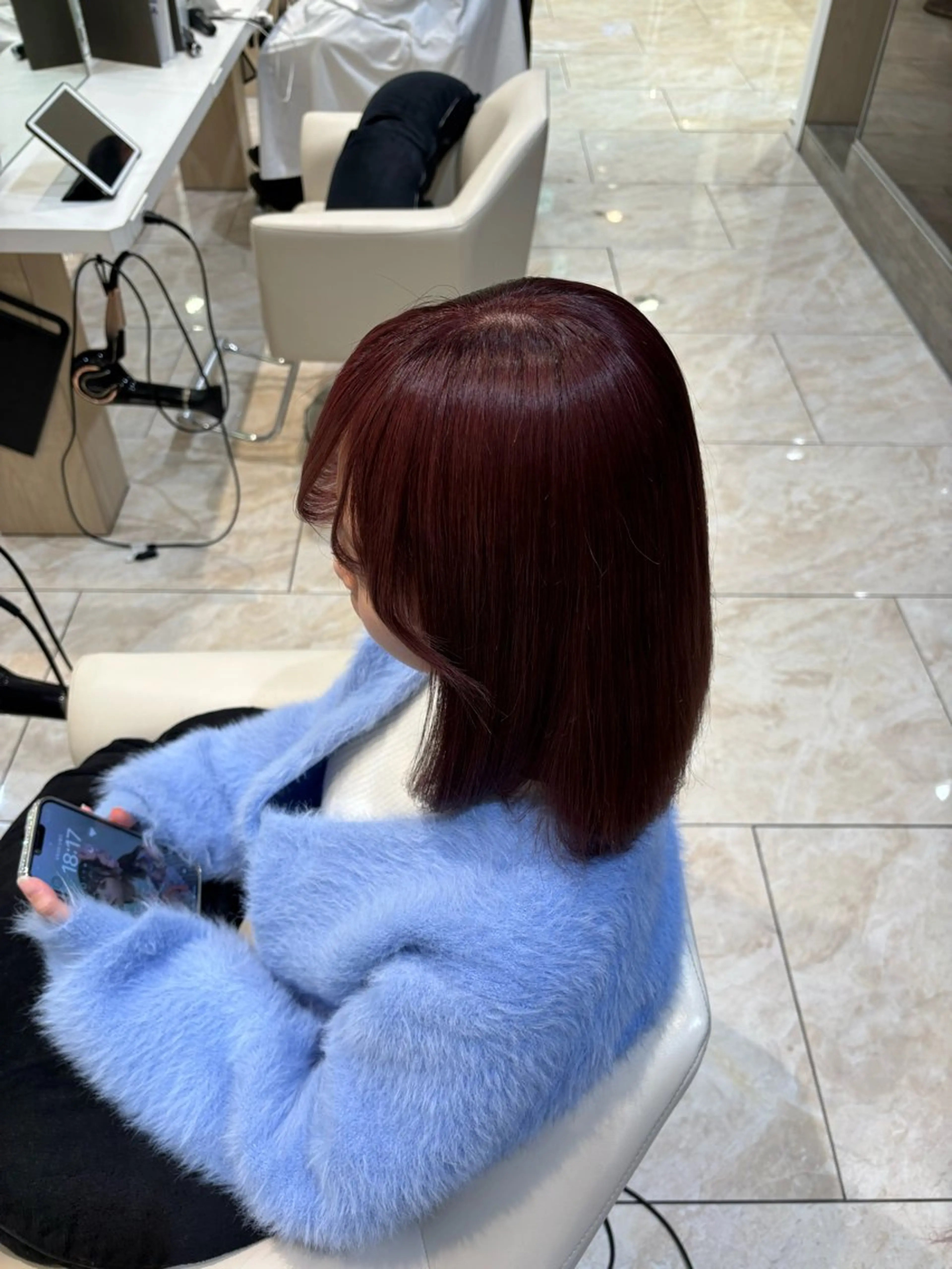 ミディアム カラー レッドカラー ヘアカラー miho‪𓂃 ANNETTAのヘアスタイル