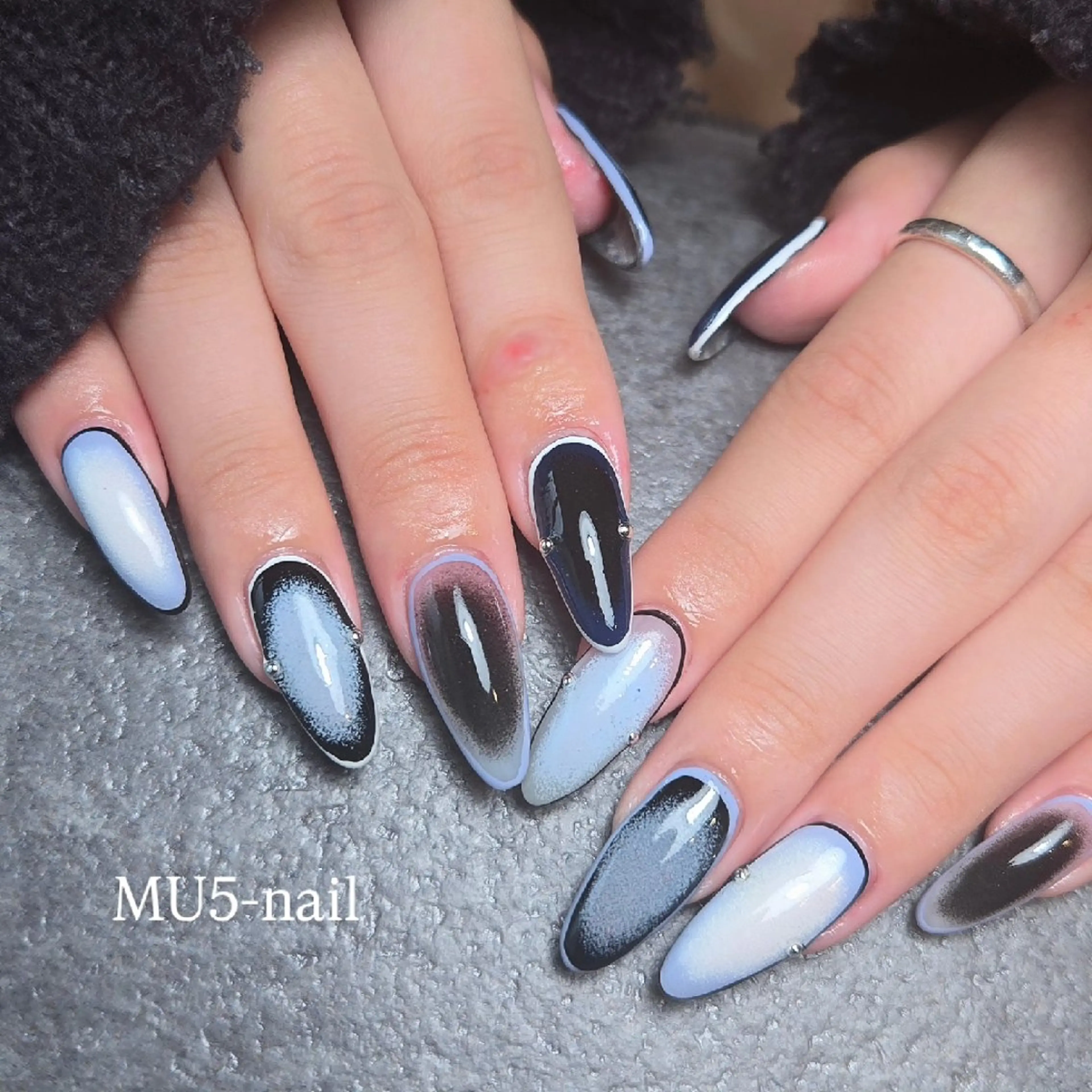 ネイル スカルプネイル ハンドネイル MU5-nail 金山ネイルサロンのネイルデザイン