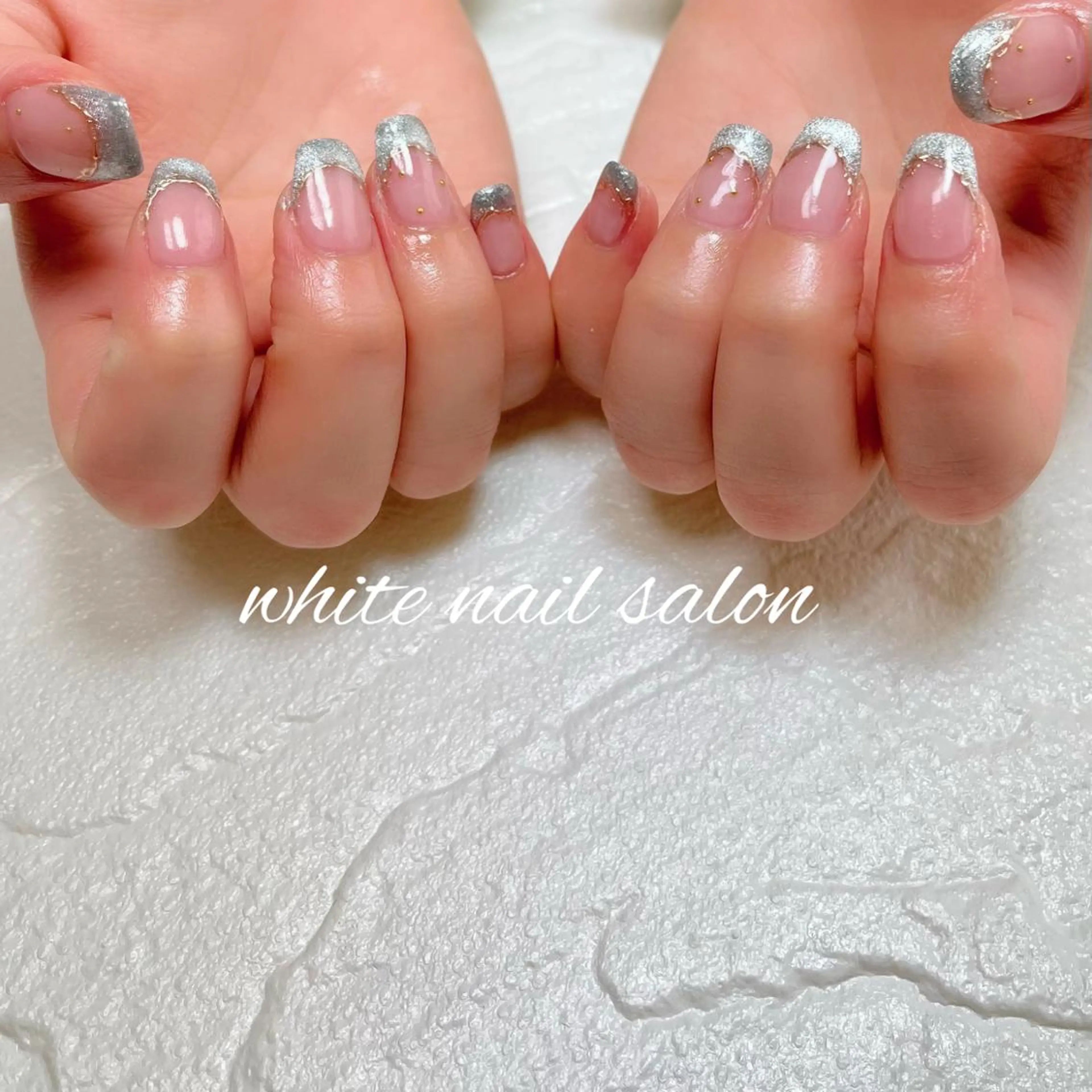 ネイル フットネイル ジェルネイル ハードジェル ラメ(グリッター) 持ち込み ハンドネイル white nail salonのネイルデザイン