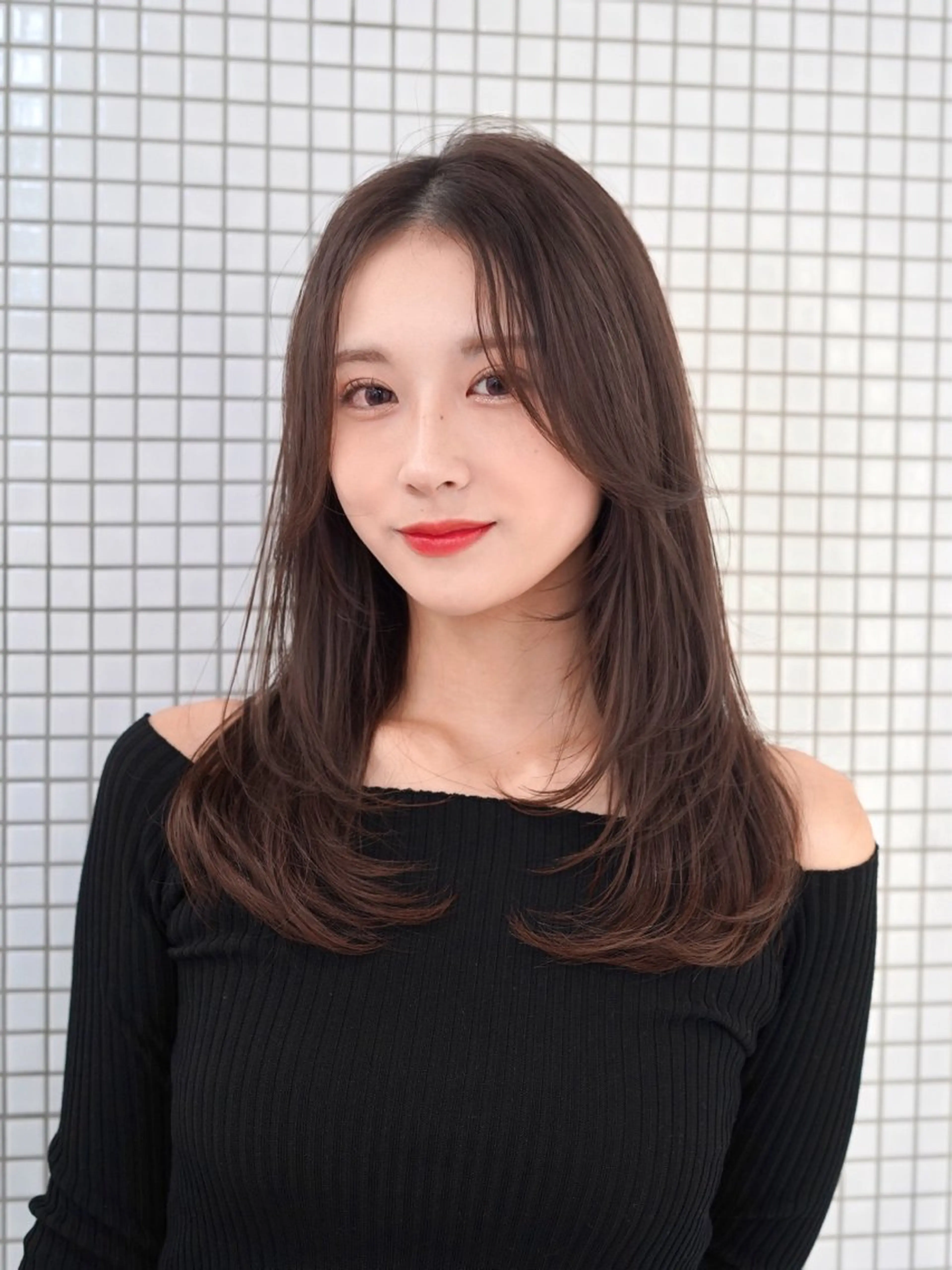 セミロング カラー トリートメント ren ボブロブ/ミディアムのヘアスタイル