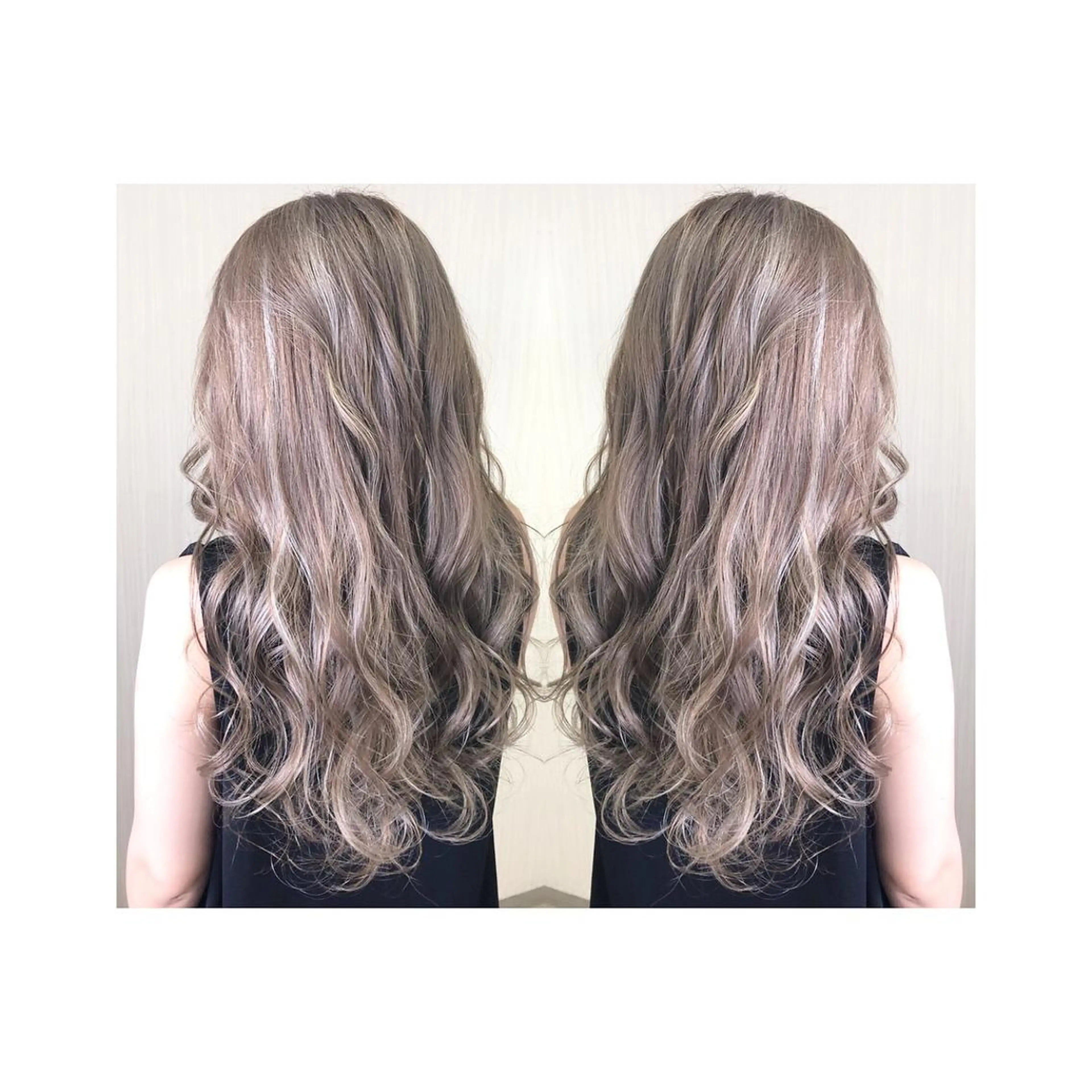 ロング カラー ハイライトカラー ハイライト ヘアカラー トリートメント 💓シールエクステ ルミエールのヘアスタイル