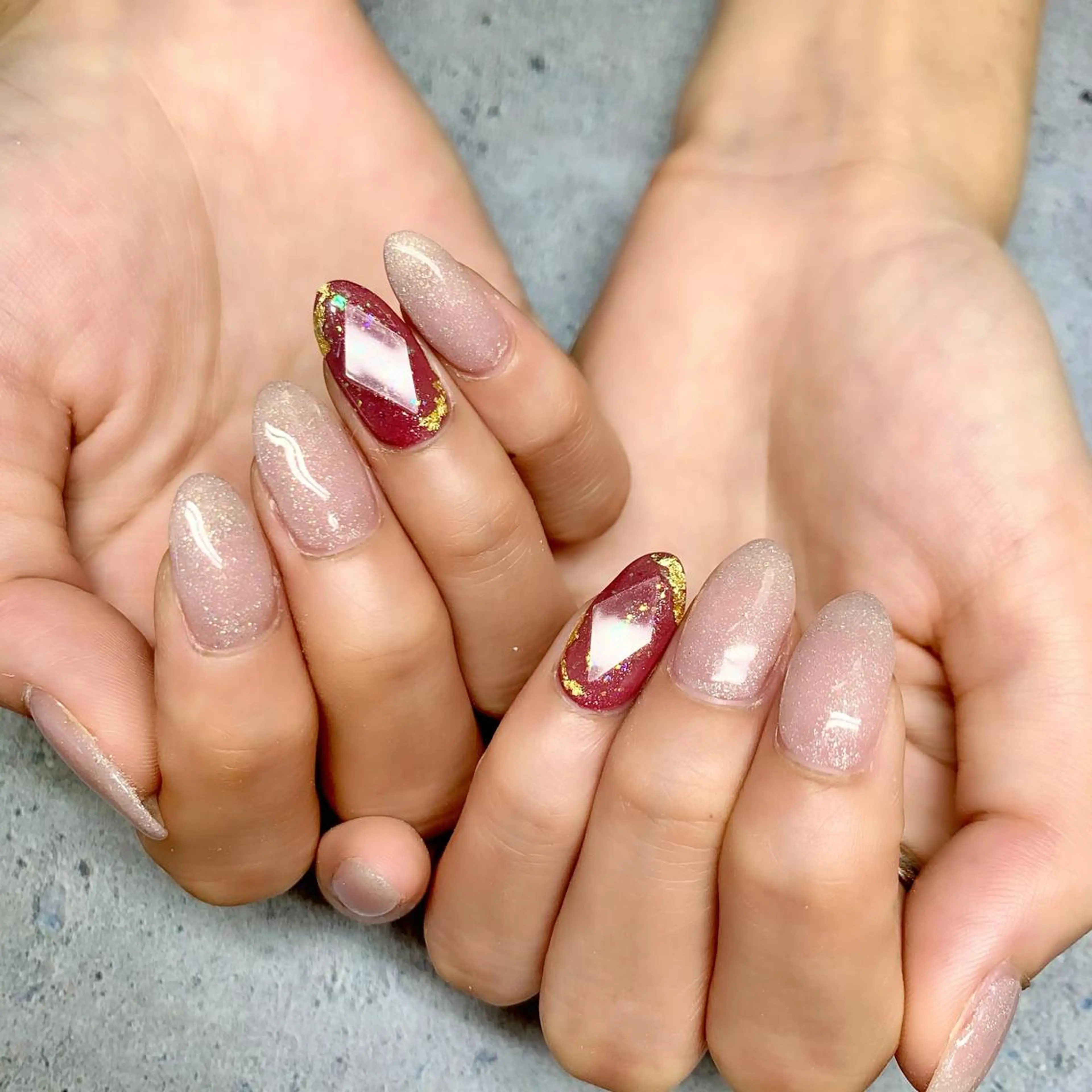 ネイル フットネイル ジェルネイル マグネットネイル ニュアンスネイル パラジェル clover nailのネイルデザイン