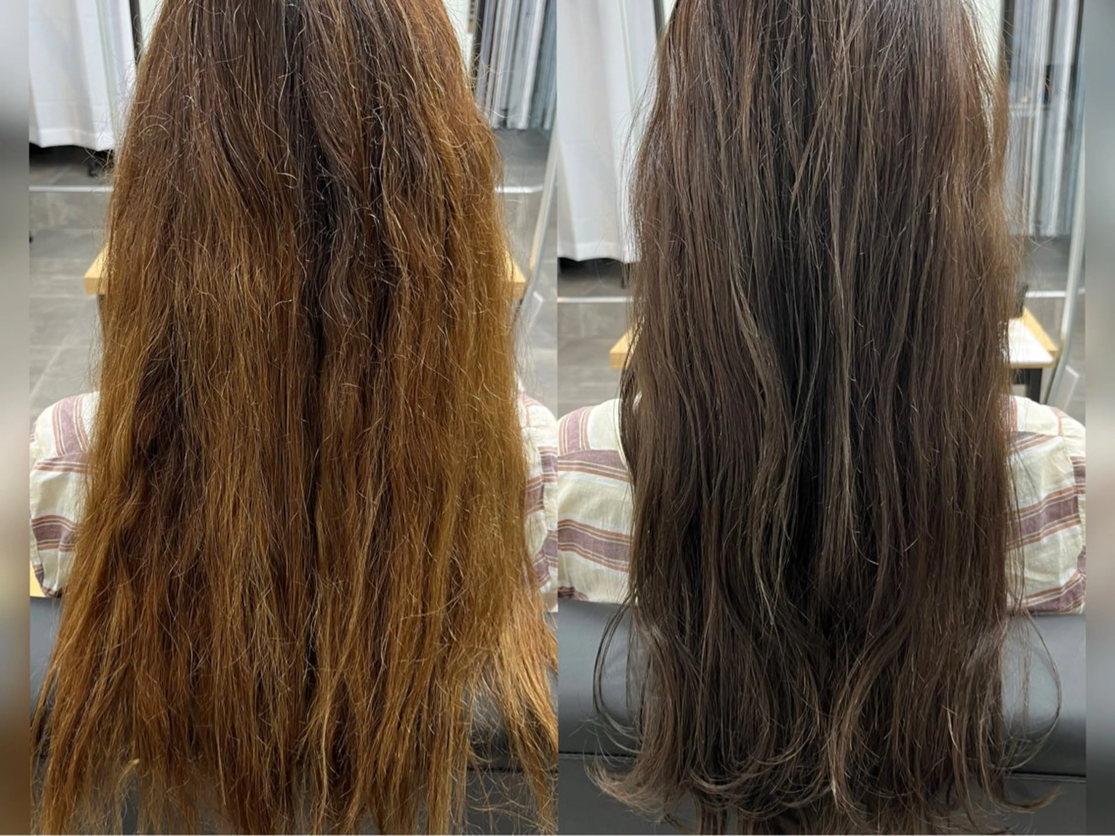 ロング カット ヘアカラー トリートメント 1%【横浜】 髪質改善&ケアカラーのヘアスタイル