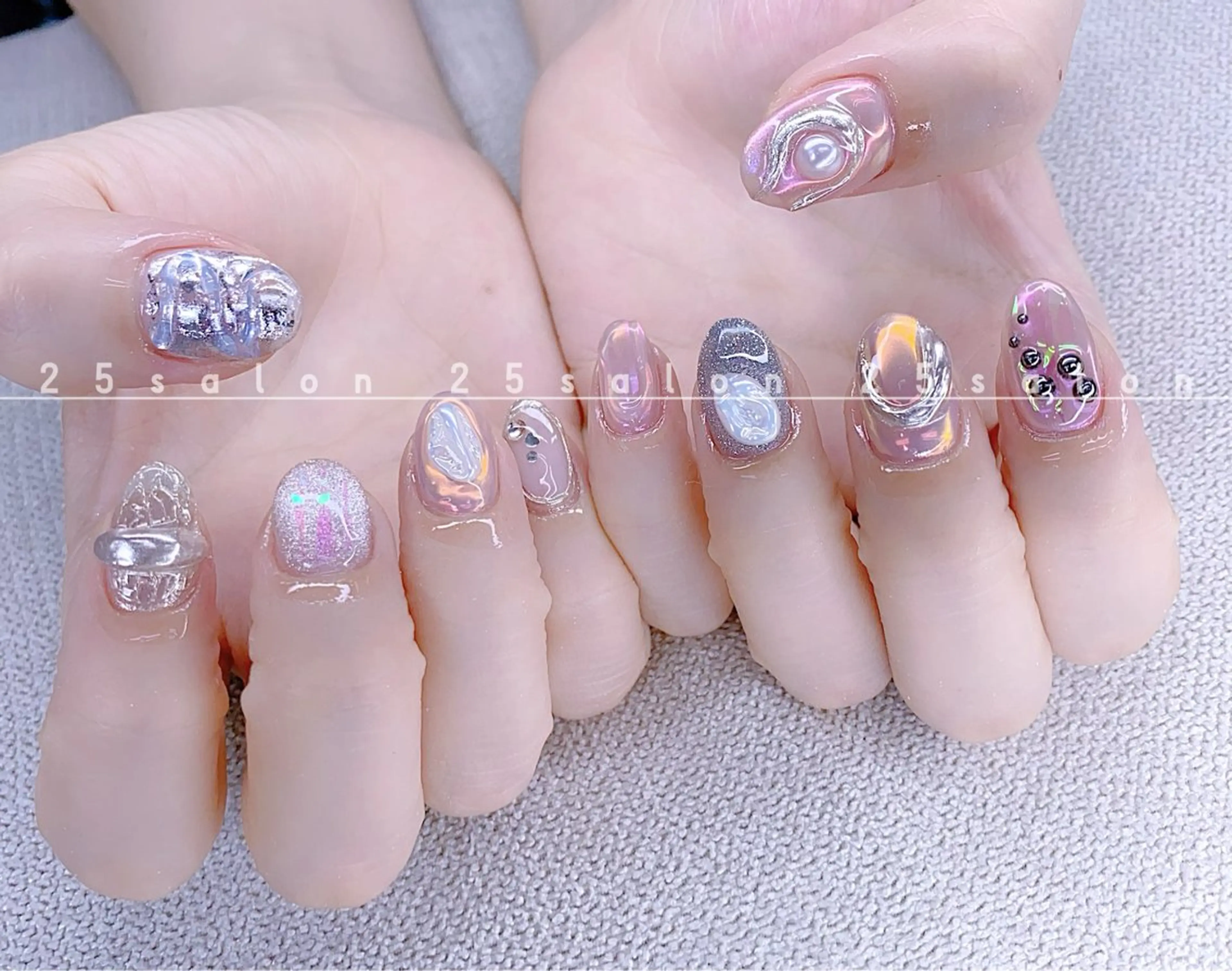 ネイル オーロラネイル チークネイル フットネイル フレンチネイル ジェルネイル 2 5のマツエク・マツパデザイン