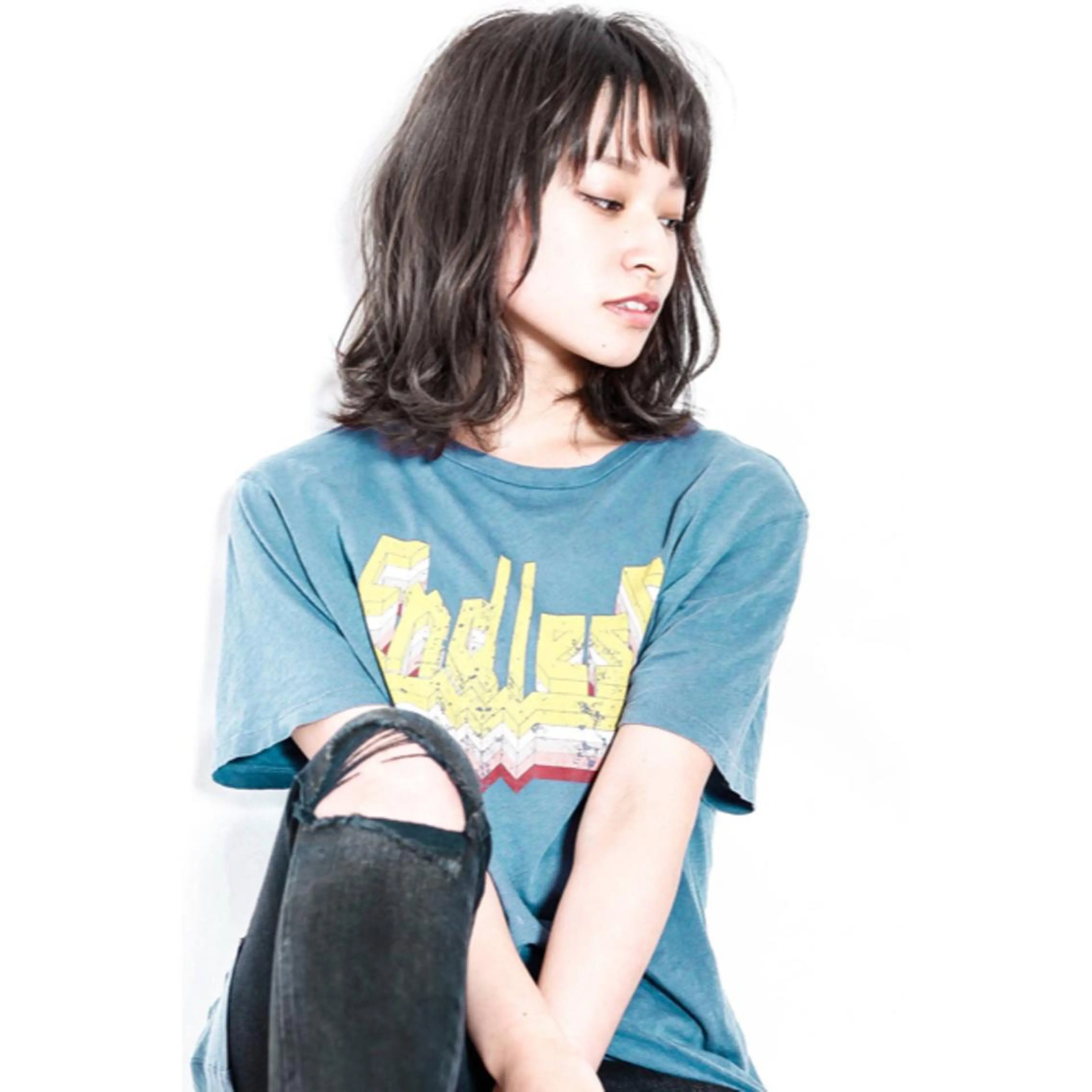 ミディアム 千葉 絵里花のヘアスタイル