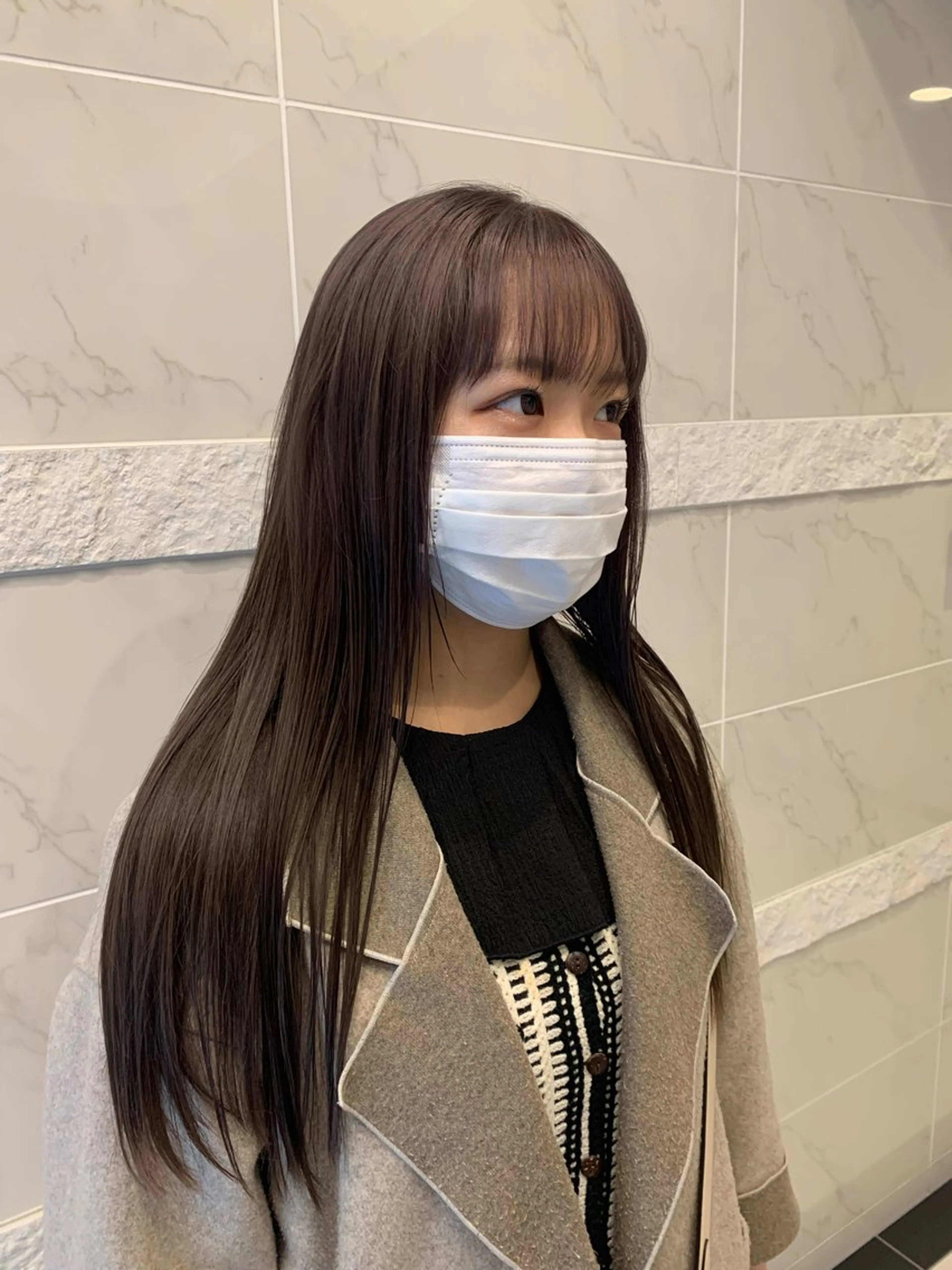 ロング カラー カット ヘアカラー トリートメント Haru/THREE …by velvetのヘアスタイル