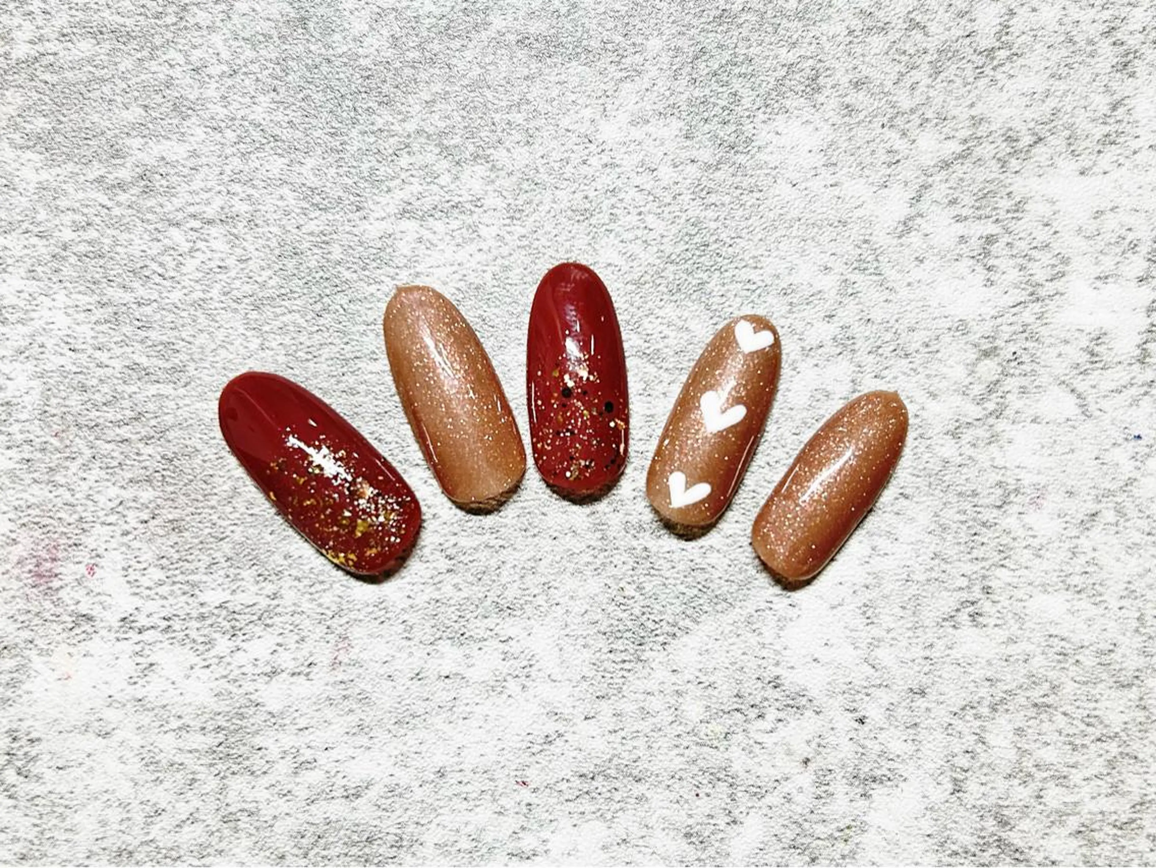 ネイル シンプルネイル バレンタイン ハンドネイル ルミライズ所属・サロン ルミライズのネイルデザイン